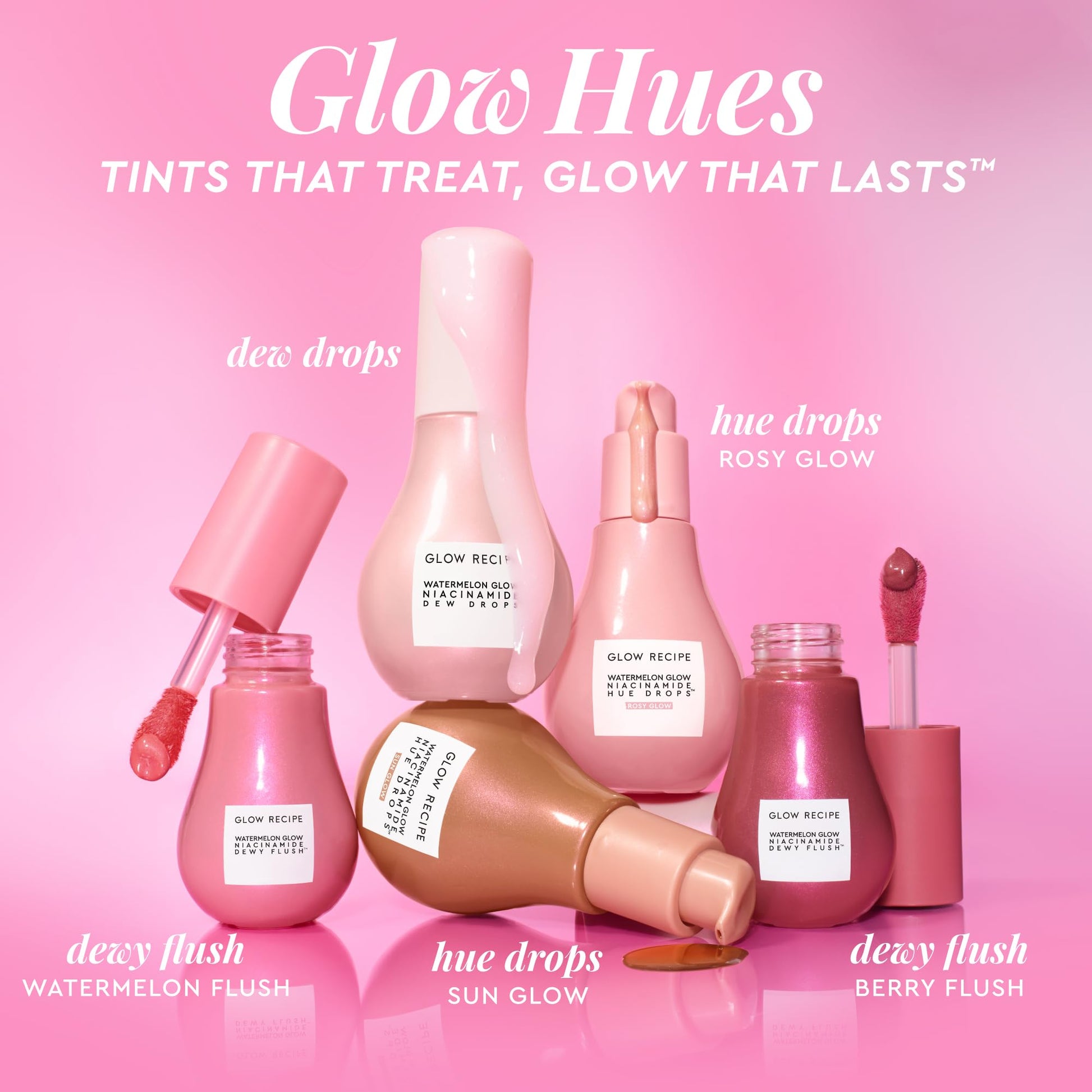 Glow Recipe Niacinamide Dewy Flush Tinted Liquid Blush Serum - Glowy Blush for Cheeks to Smooth, Hydrate & Brighten - Liquid Korean Makeup with Buildable Soft Pink Tint - Watermelon Flush (0.4 oz) Glow Recipe uk supplements