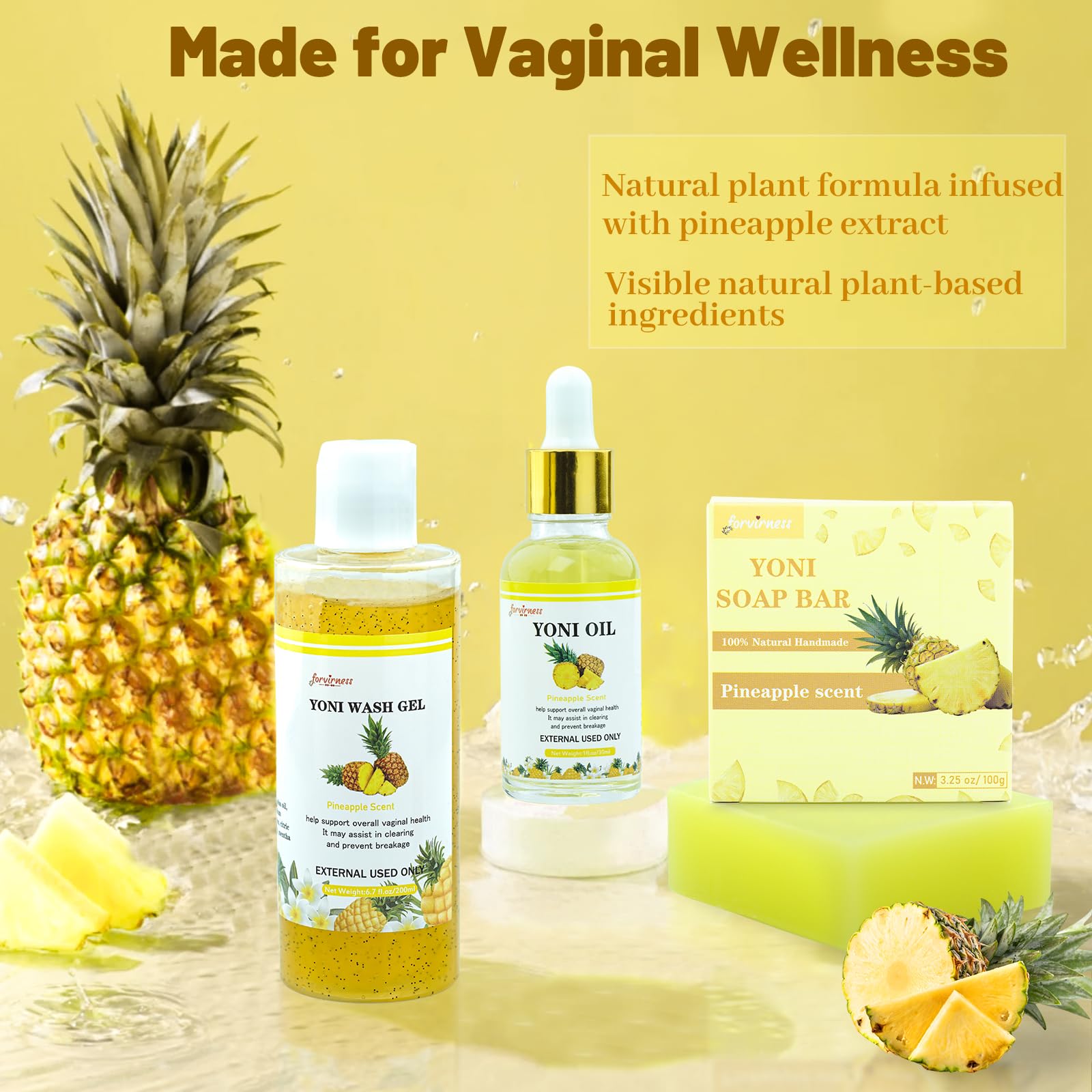 Yoni Wash Yoni Oil Yoni Bar Soap, Women ph Balance, Feminine Wash for Women Remove Odor Moisturizing forvirness uk supplements