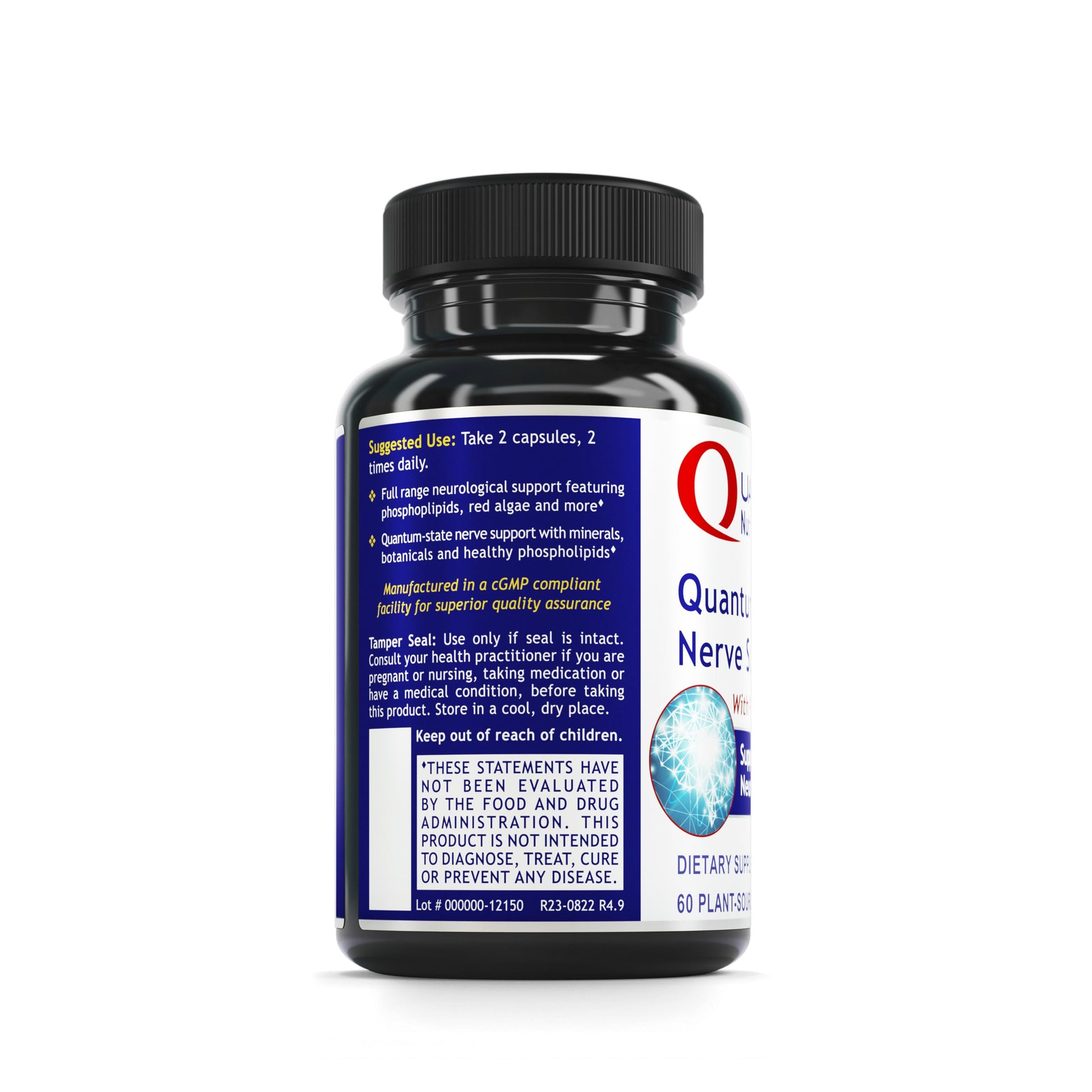 Quantum Nutrition Labs Nerve Support - Nerve Health Supplements, Brain Supplements, Nootropic with Rhodiola Rosea, Brain & Nerve Health - 60 Vegetarian Capsules Quantum Nutrition uk supplements