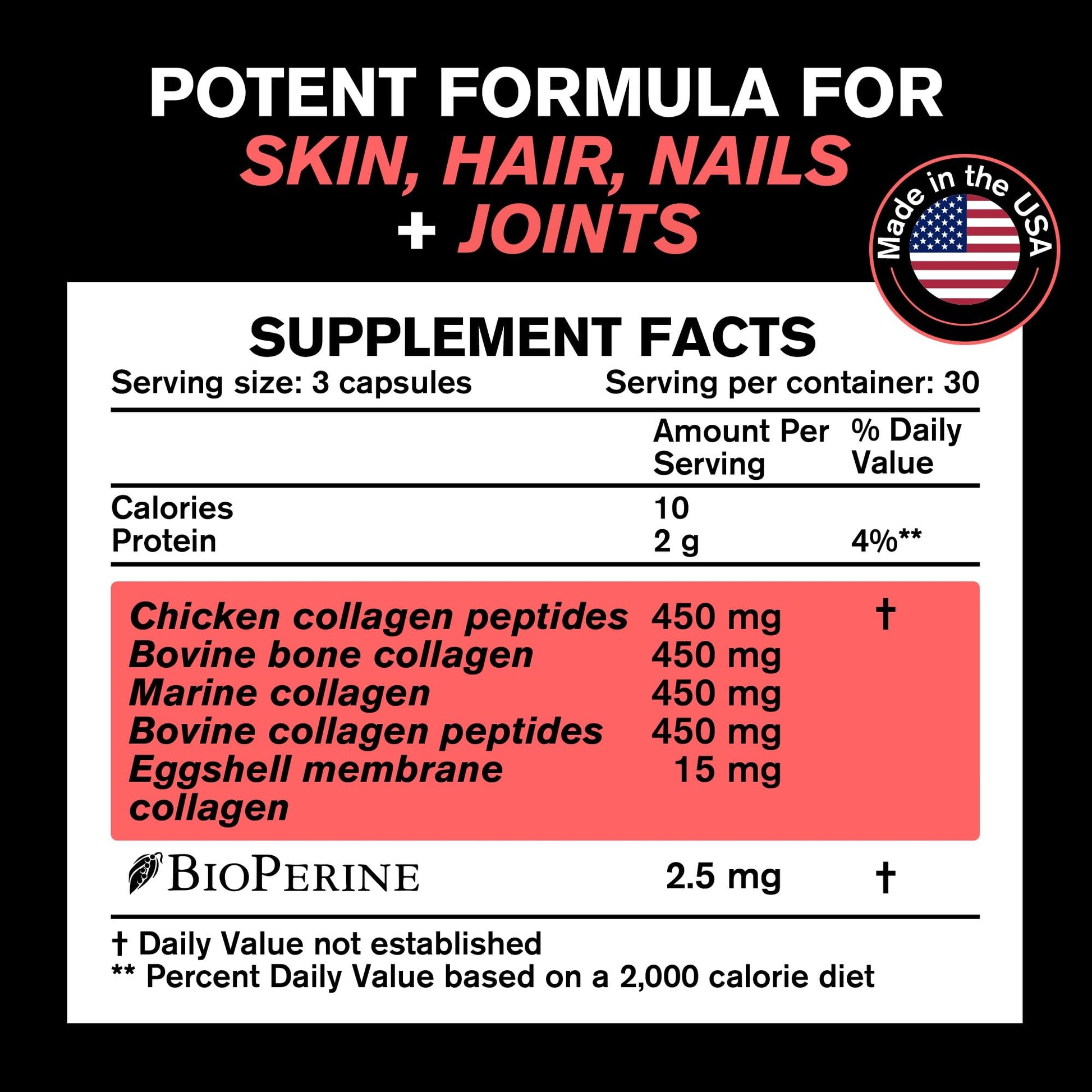 VitaRaw Collagen Pills 1800 mg - Multi Collagen Supplements (Types I, II, III, V & X) Grass Fed Non GMO Collagen Peptides Pills for Hair, Skin and Joints - Hydrolyzed Collagen Protein Powder VitaRaw uk supplements