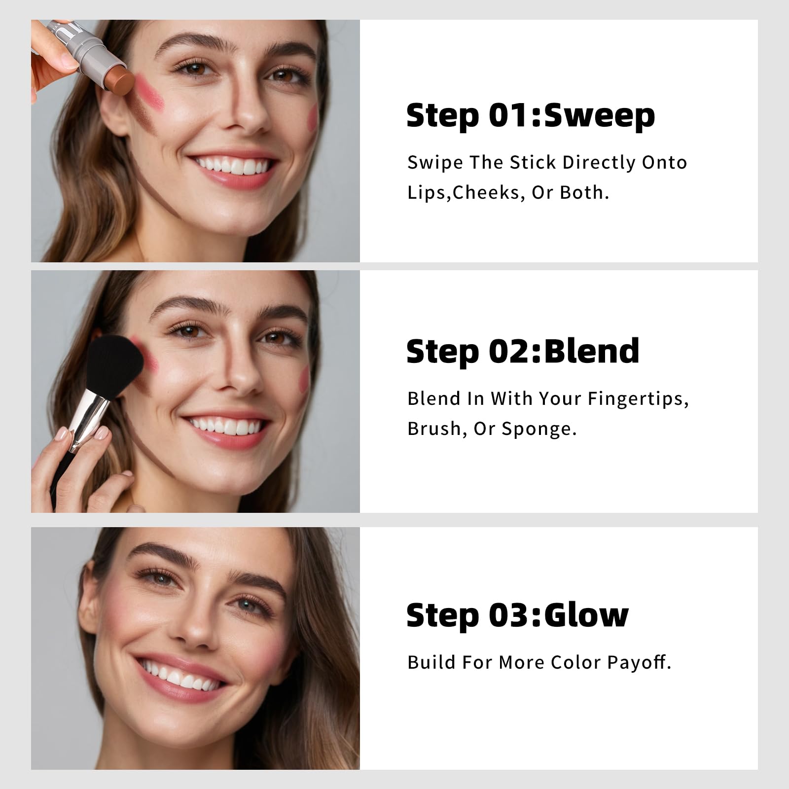 KIMUSE Cream Contour Stick Duo, Cream Blush Stick, Bronzer Shaping Stick, Creamy, Highly Pigmented, Long Lasting, Vegan Face Make Up Sticks KIMUSE uk supplements