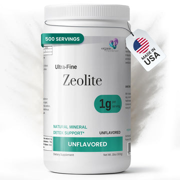 Organic Excellence Zeolite Clinoptilolite Powder – Pure Micronized Mineral Supplement – Supports Gut Health, Cleansing Support & Internal Balance – Non-GMO, Vegan – 500 Servings Organic Excellence uk supplements