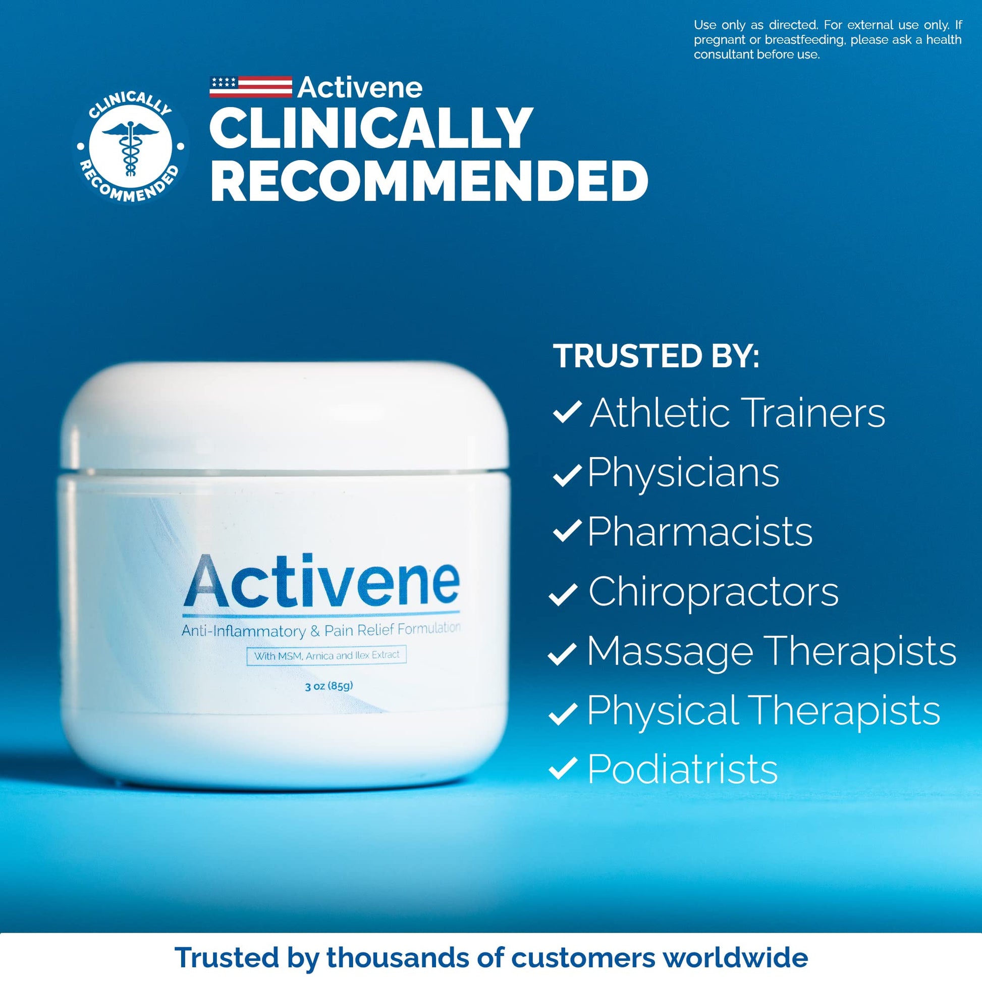Activene Pain Relief Cream - Anti Inflammatory formulation with Powerful Arnica, Menthol & MSM for Joints, Tendons & Muscles. Chosen by Sufferers of Arthritis, Knee, Shoulder, Neck, Back & Other Pains Activene uk supplements