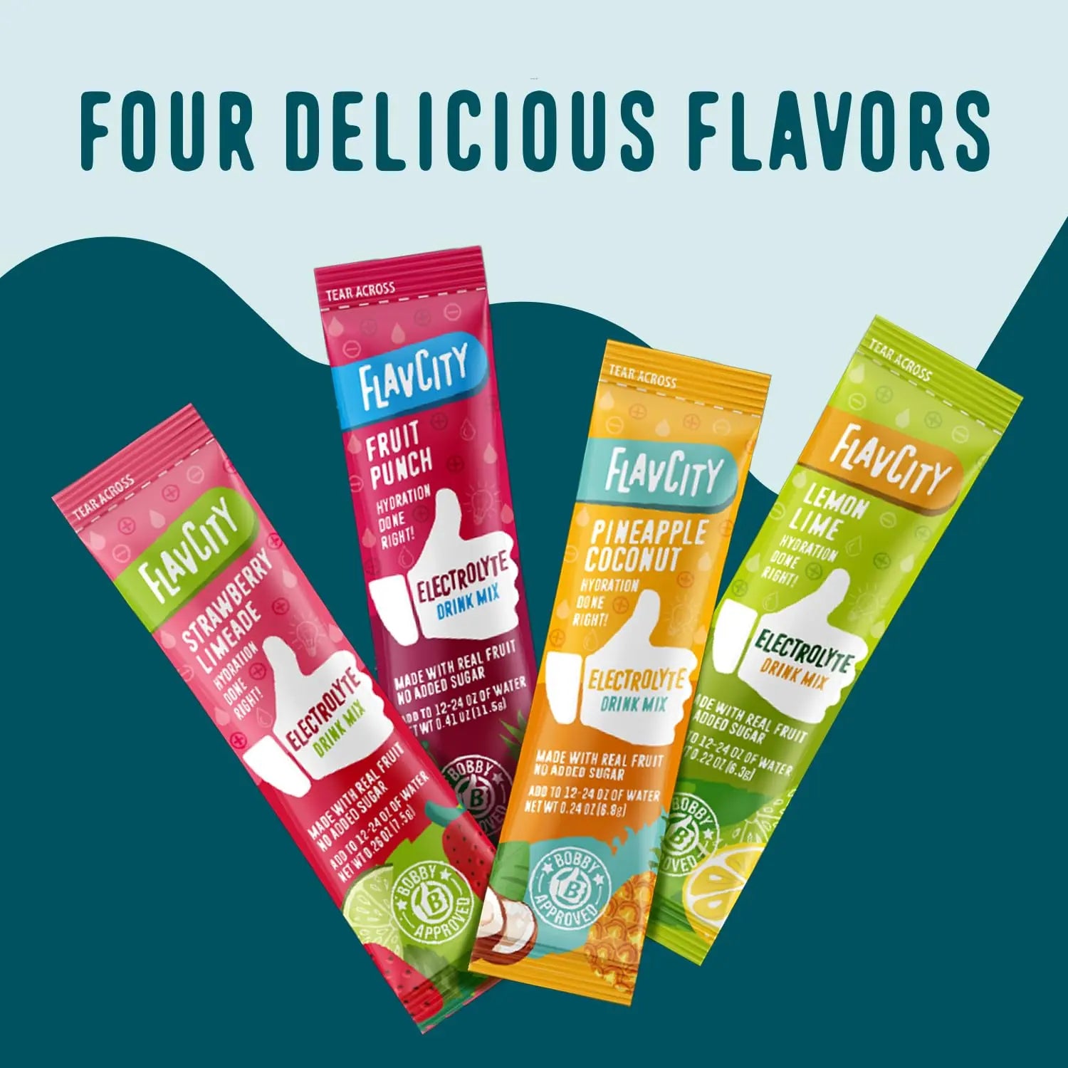 FlavCity Electrolytes Powder Packets - 28 Hydration Packets, Variety Pack - No Added Sugar - Hydration Powder with Real Fruit & Unrefined Sea Salt FlavCity uk supplements