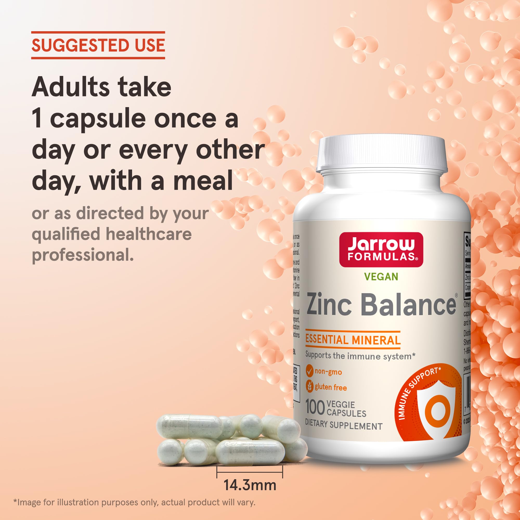 Jarrow Formulas Zinc Balance 15 mg - 100 Servings (Veggie Caps) - Zinc with Copper - Essential Minerals for Immune System Support - Immune Support Supplement - Gluten Free Copper Supplement, Vegan Jarrow Formulas uk supplements