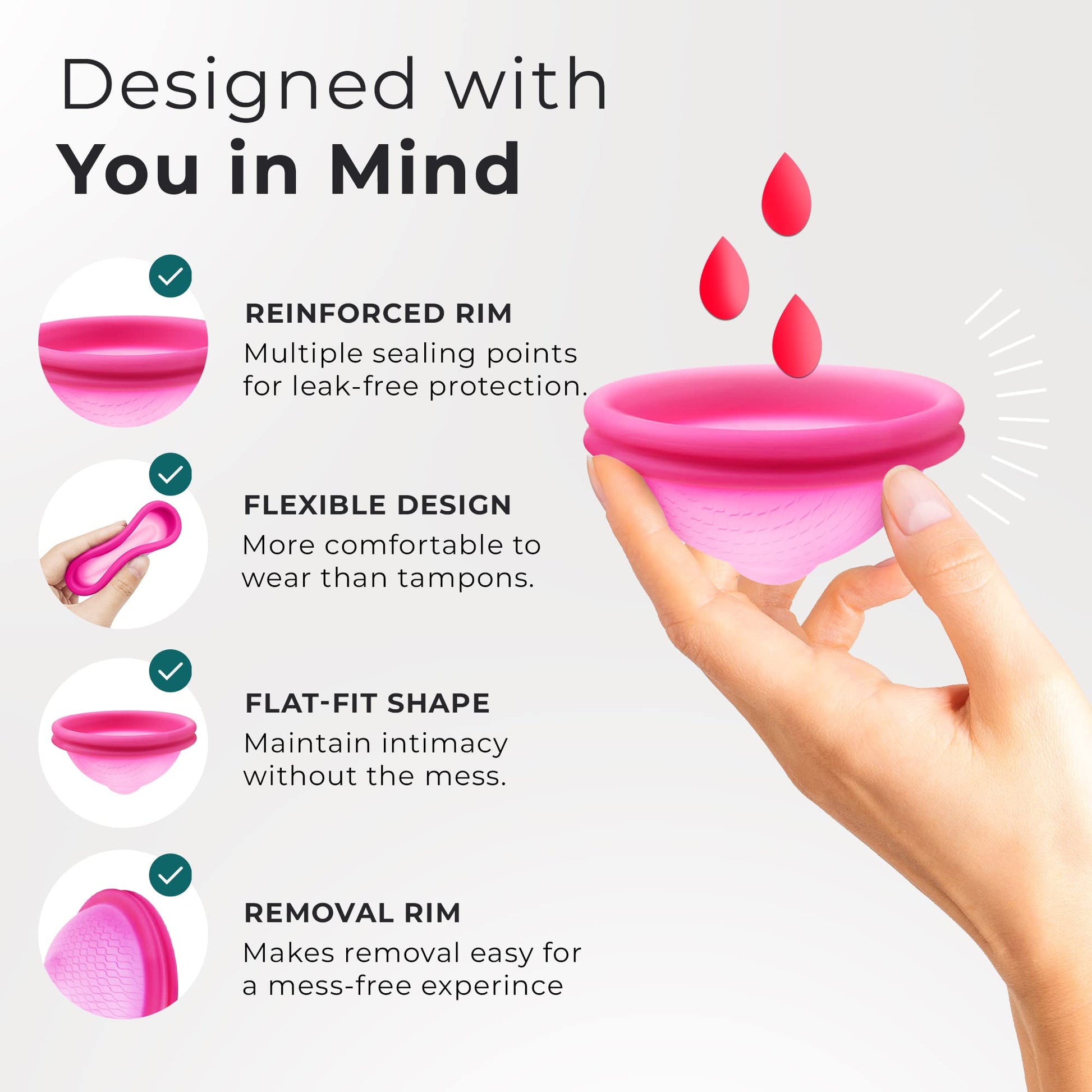 Ecoblossom Reusable Menstrual Disc - Large Menstrual Cup - Soft Period Disc for Women Designed EcoBlossom uk supplements