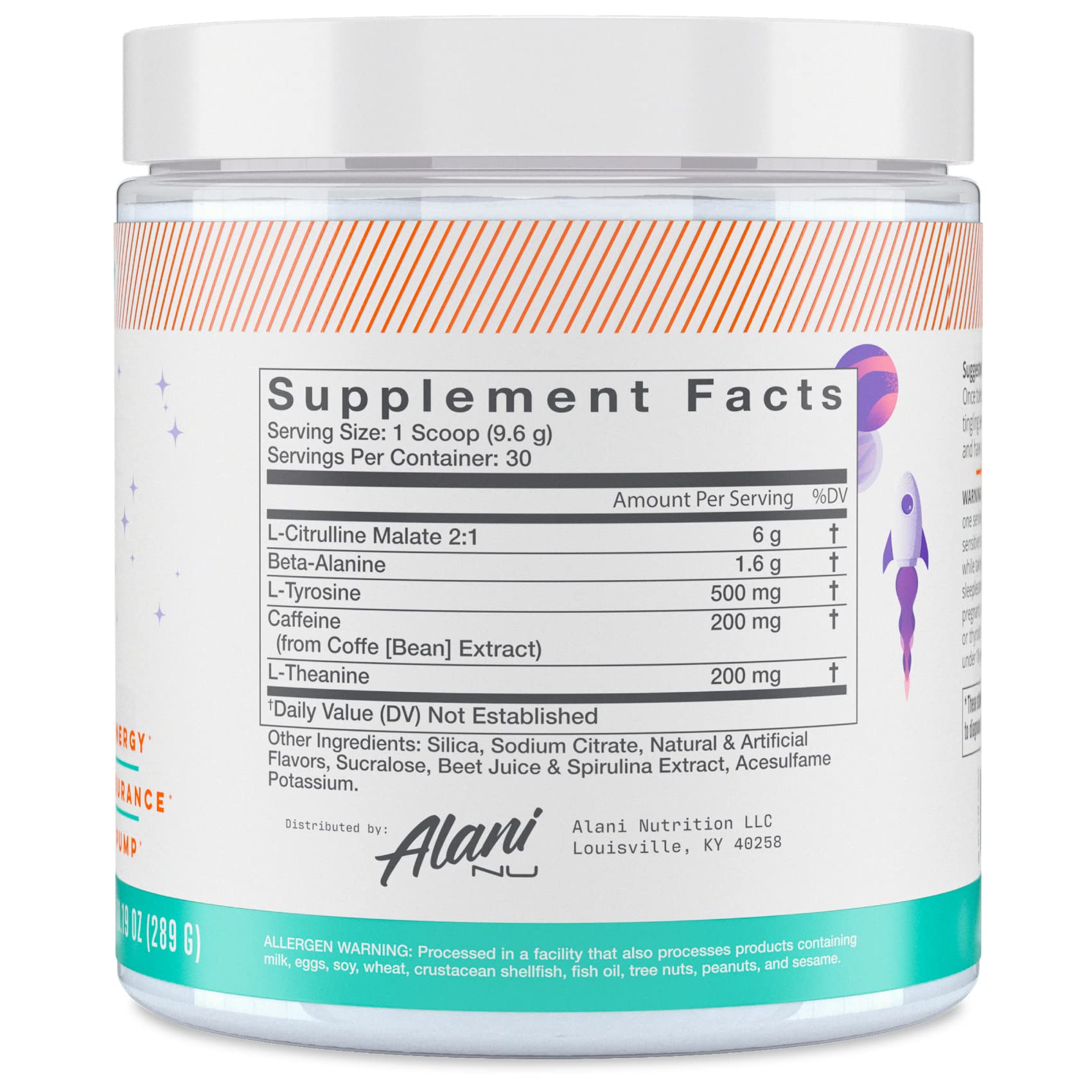 Alani Nu Pre Workout Powder GLAXAY Lemonade, Amino Energy Boost, Endurance Supplement, Sugar Free, 200mg Caffeine, L-Theanine, Beta-Alanine, L-Citrulline, 30 Servings Alani Nu uk supplements