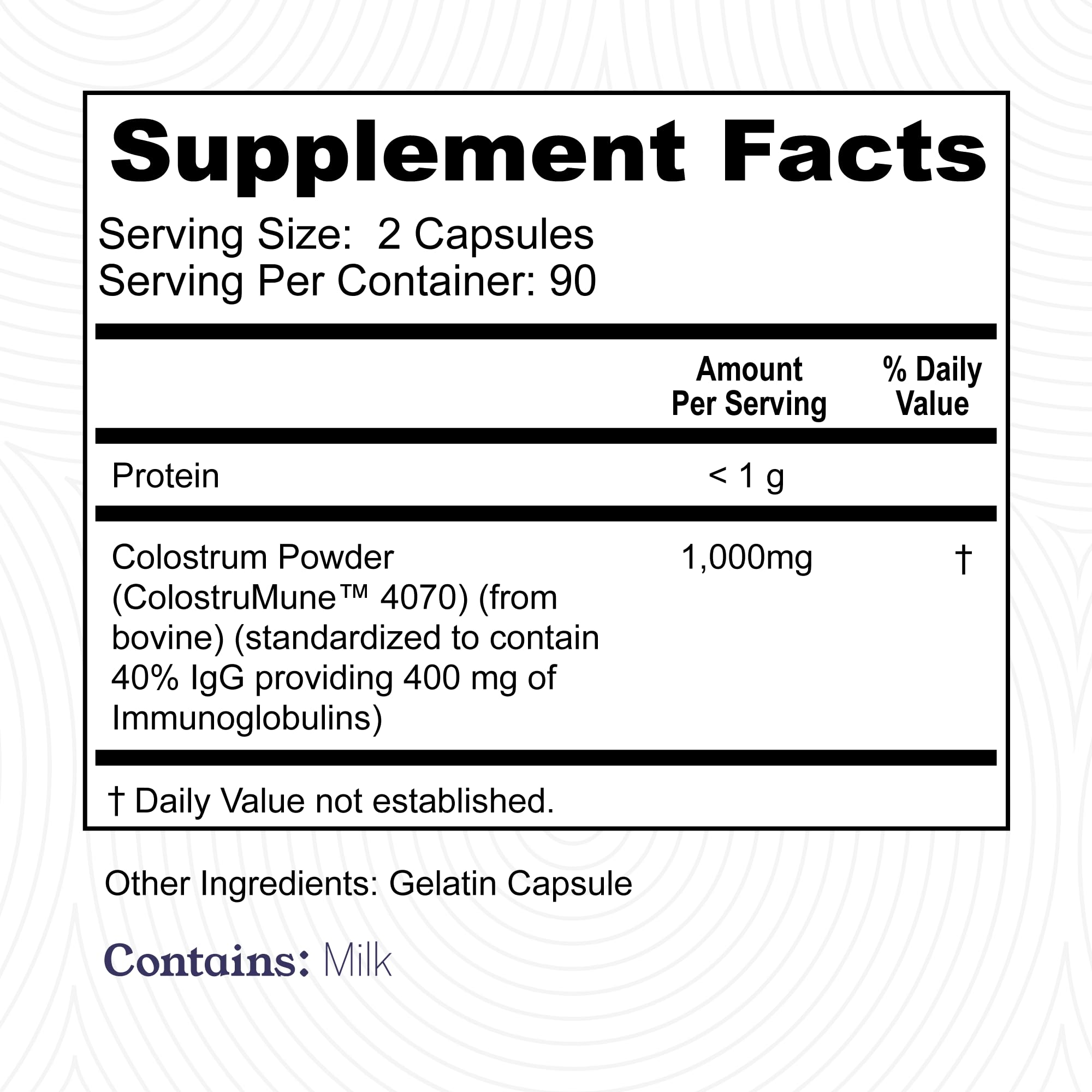 180ct Colostrum Capsules 40% IgG - USA Sourced Bovine Colostrum Powder Left Coast Performance uk supplements