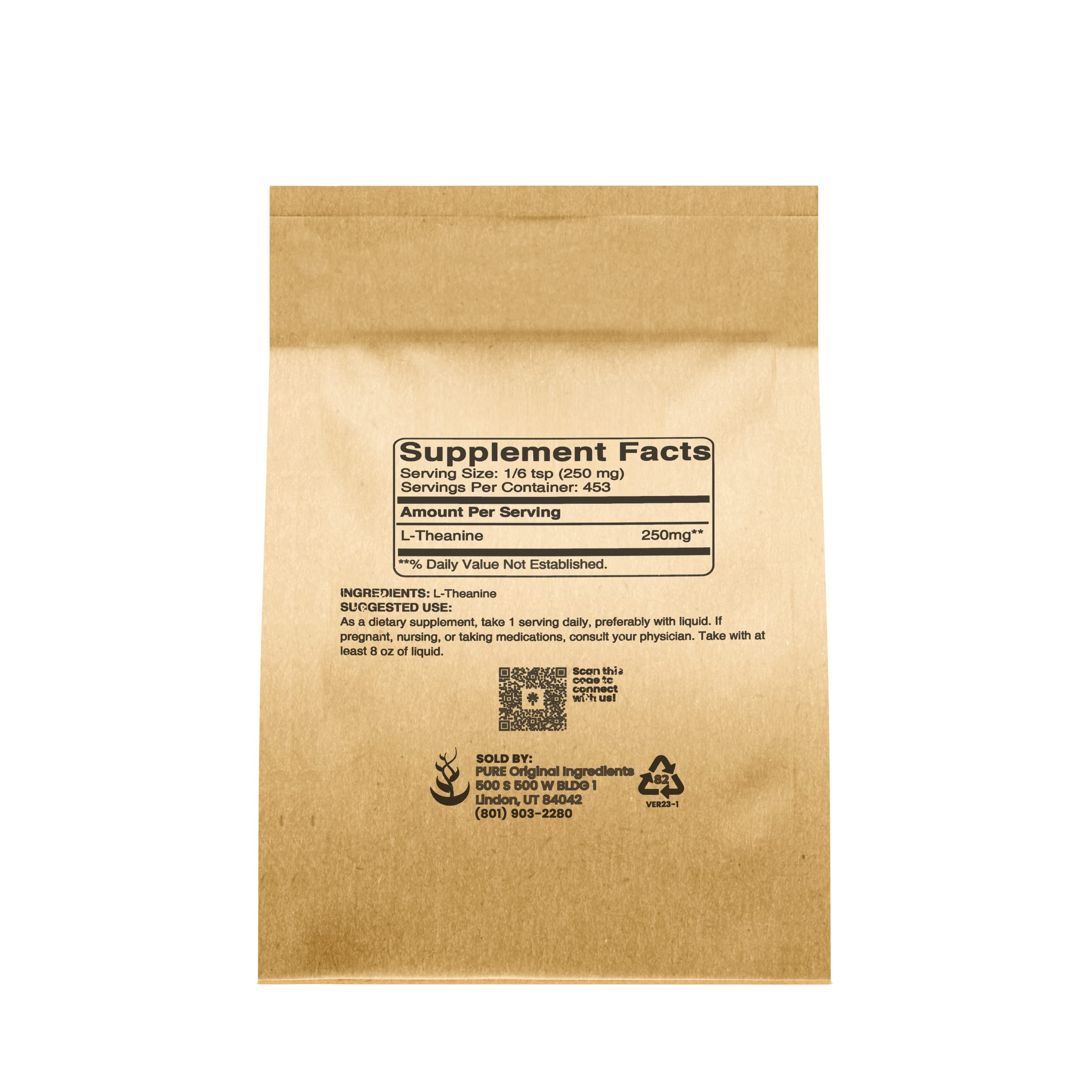 PURE ORIGINAL INGREDIENTS L-Theanine (4 oz) Amino Acid Supplement, No Additives or Fillers PURE ORIGINAL INGREDIENTS uk supplements