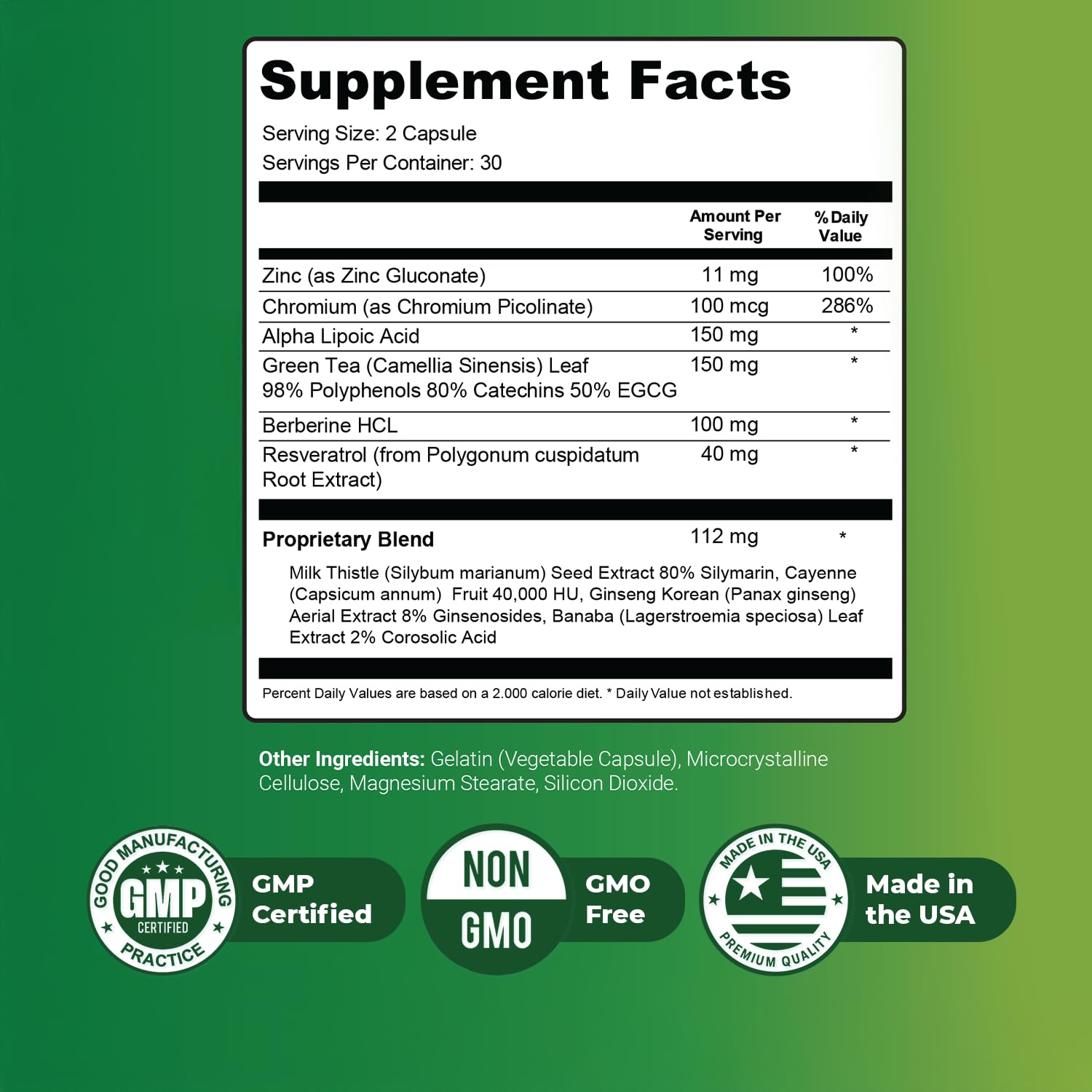 Claritox – Daily Wellness Supplement with Zinc, Chromium, Alpha Lipoic Acid, Green Tea Extract, Resveratrol & Botanical Blend – Non-GMO, Stimulant-Free Formula – 60 Caps, 30 Servings, 3 Month Supply Nature’s NutriWave uk supplements
