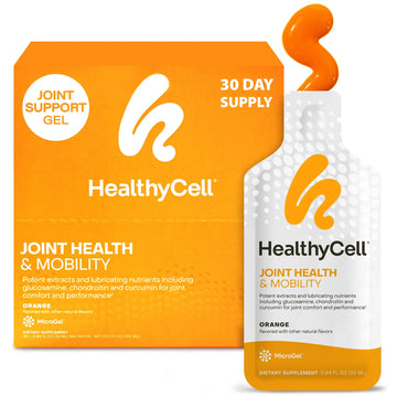 Healthycell Joint Health & Mobility Daily Liquid Supplement - Joint Support Supplement, Inflammation Response, Cartilage & Flexibility with Curcumin, Glucosamine & Chondroitin - 30 Gel Packs Healthycell uk supplements