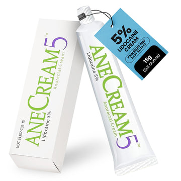 AneCream5-5% Lidocaine Numbing Cream - Maximum OTC Strength, Medical Grade Numbing Cream, Topical Anesthetic Lidocaine for Local & Anorectal Uses, Hemorrhoid Cream (0.5 oz/15 g) AneCream uk supplements
