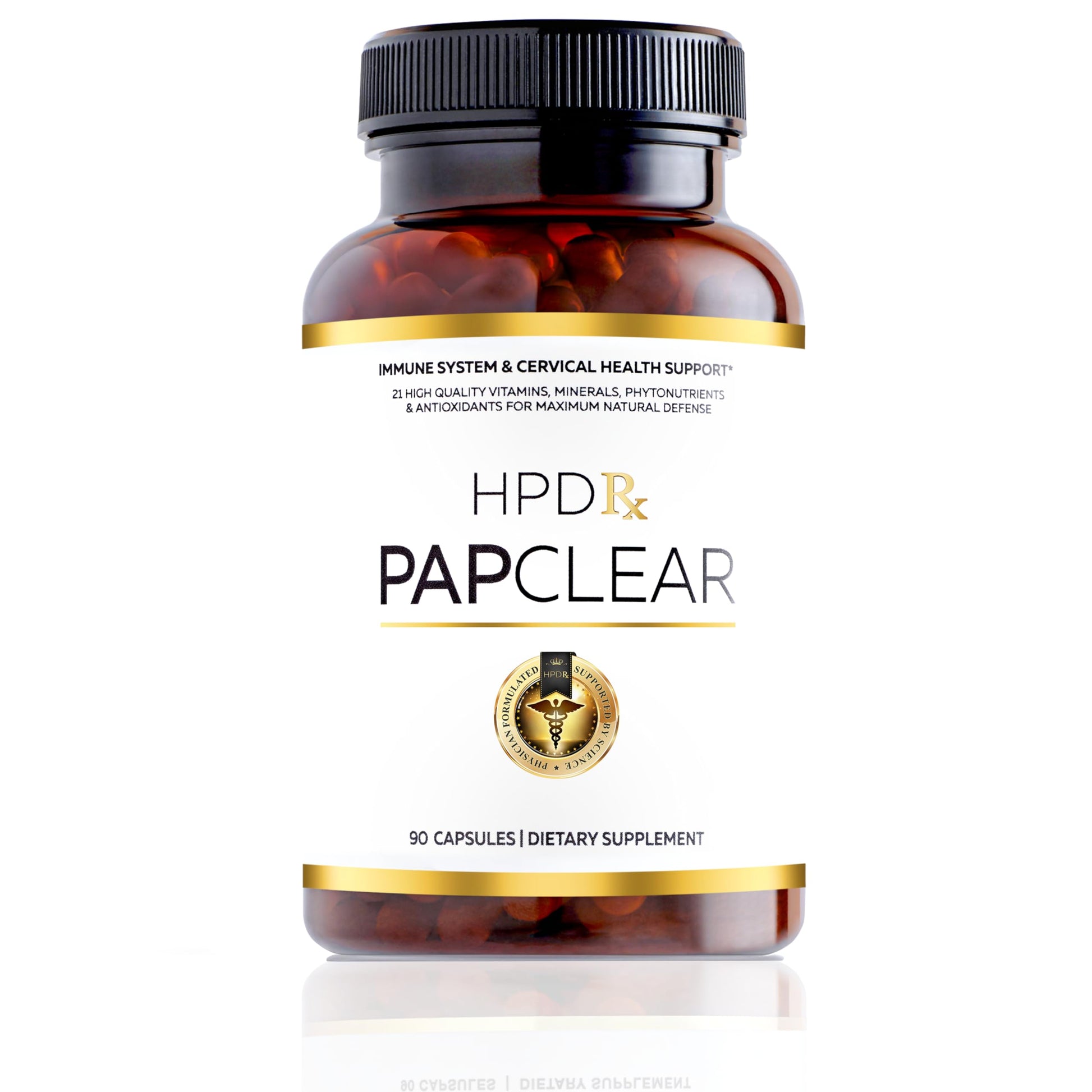 PAPCLEAR Physician Formulated | All Natural Immune Support Supplement | Advanced Powerful Immunity Booster | 21 Vitamins & Nutrients with Organic Shiitake Mushroom & Lycopene | 90 Capsules | Pack of 1 HPD Rx uk supplements