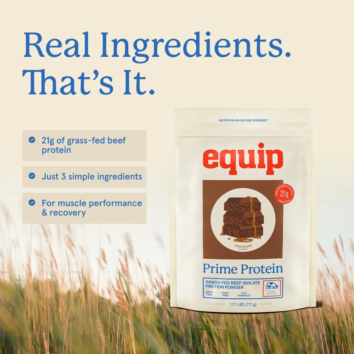 Equip Foods Prime Protein Powder | Clean, Grass Fed Beef Protein Powder | Carnivore Protein Isolate | Paleo, Keto Friendly | Gluten & Dairy Free | Helps Build & Repair Tissue Equip uk supplements