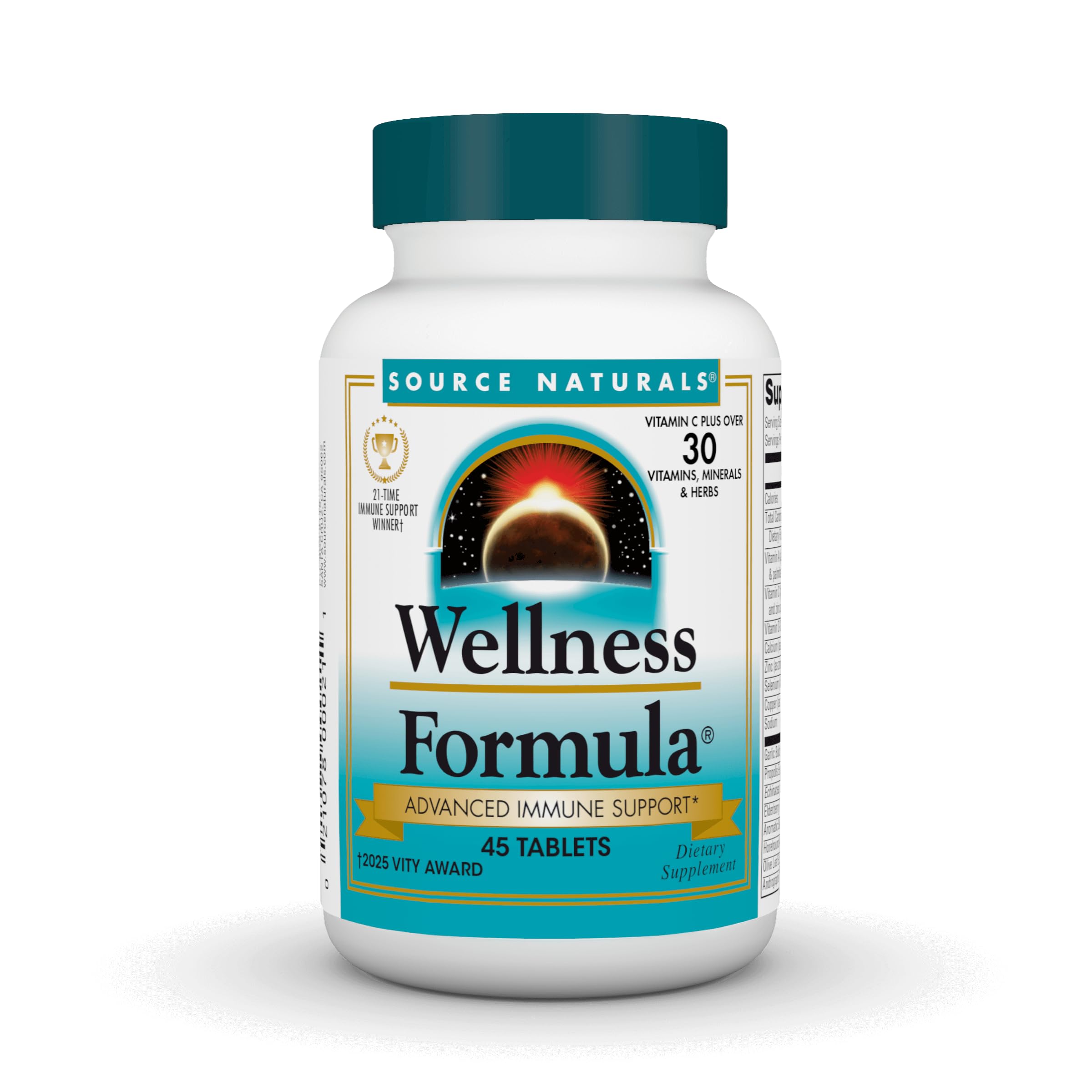 Source Naturals Wellness Formula Bio-Aligned Vitamins & Herbal Defense - Immune System Support Supplement & Immunity Booster - 45 Tablets Source Naturals uk supplements