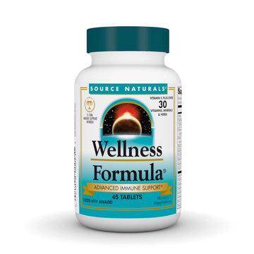 Source Naturals Wellness Formula Bio-Aligned Vitamins & Herbal Defense - Immune System Support Supplement & Immunity Booster - 45 Tablets Source Naturals uk supplements