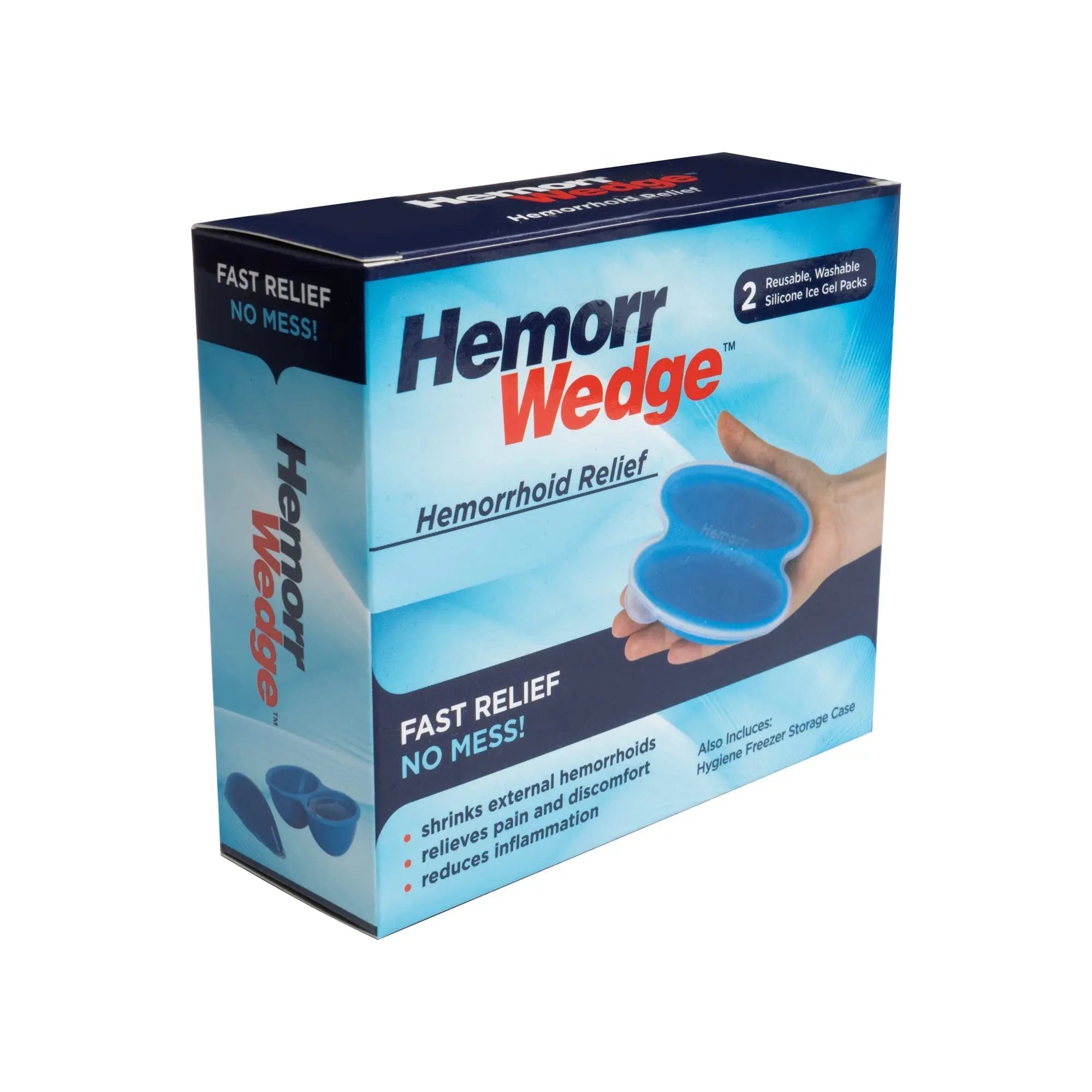 Hemorrwedge Hemorrhoid Ice Pack for Relief & Cooling Support – Twin Gel Pack with Hygienic Case – Reusable Cold Therapy for Hemorrhoids, Swelling, Postpartum & Discomfort – Water-Based Gel Hemorrwedge uk supplements