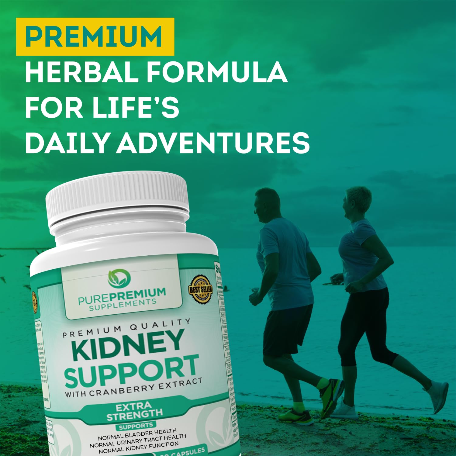 PurePremium Kidney Support Supplement with Cranberry Extract - Kidney Cleanse, Detox PurePremium Supplements uk supplements