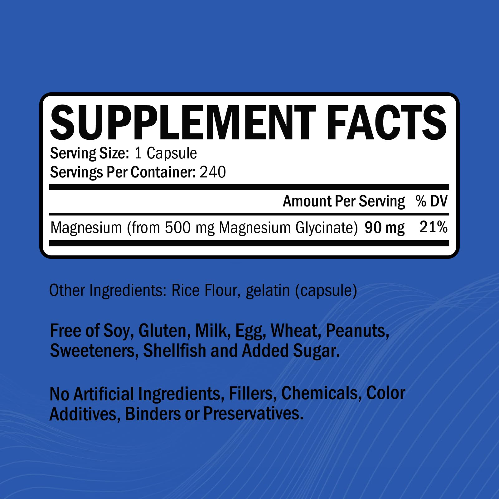 Magnesium Glycinate - High Absorption Magnesium Supplement 500mg Per Serving for Stress Relief, Sleep, Heart and Bone Health, Nerve Support - Non-GMO, Gluten-Free, Gentle on Stomach, 240 Capsules GOODBIO uk supplements