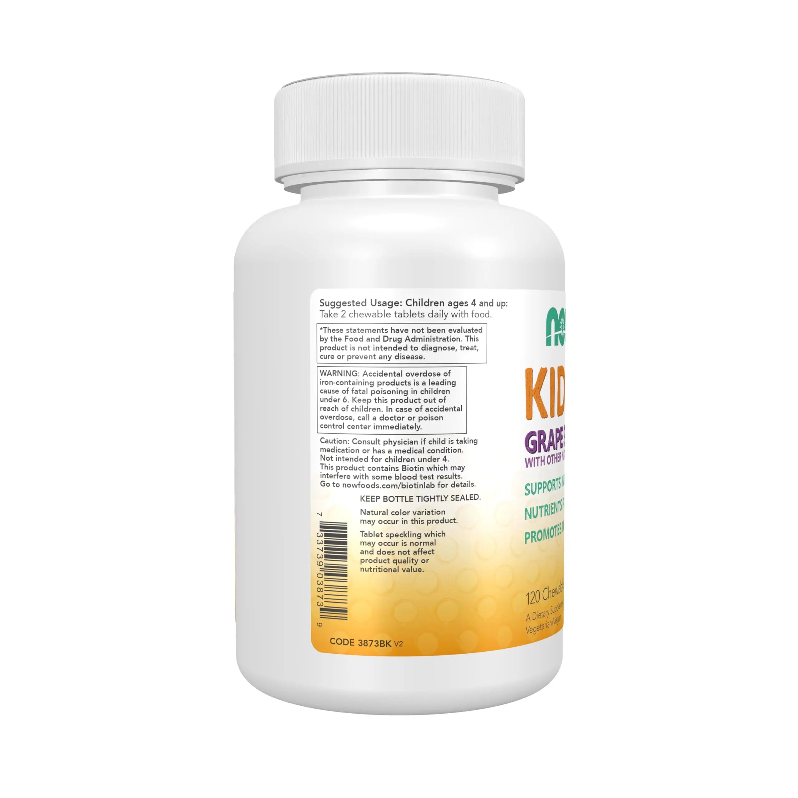 Now Kids Supplements, Kid Vits Multivitamin, Grape Flavor, 120 Chewable Tablets NOW Foods uk supplements