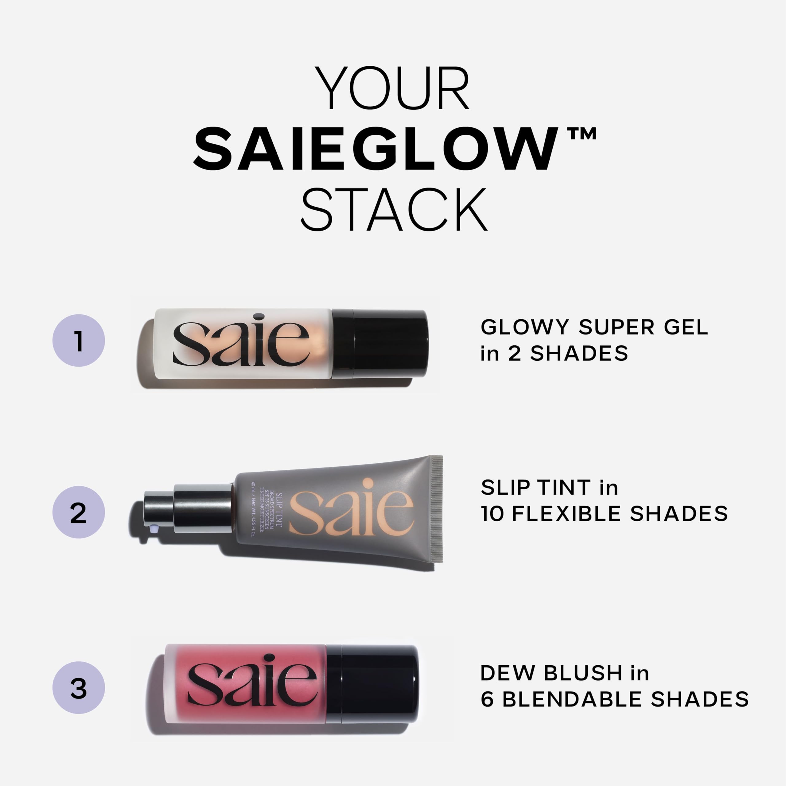 Saie Slip Tint Tinted Moisturizer with SPF 35 - Light Coverage, Glowy Skin Tint & Mineral Sunscreen for Face with Hydrating Hyaluronic Acid - Summer Makeup Essential - Shade Three + Half (1.35 oz) Saie uk supplements