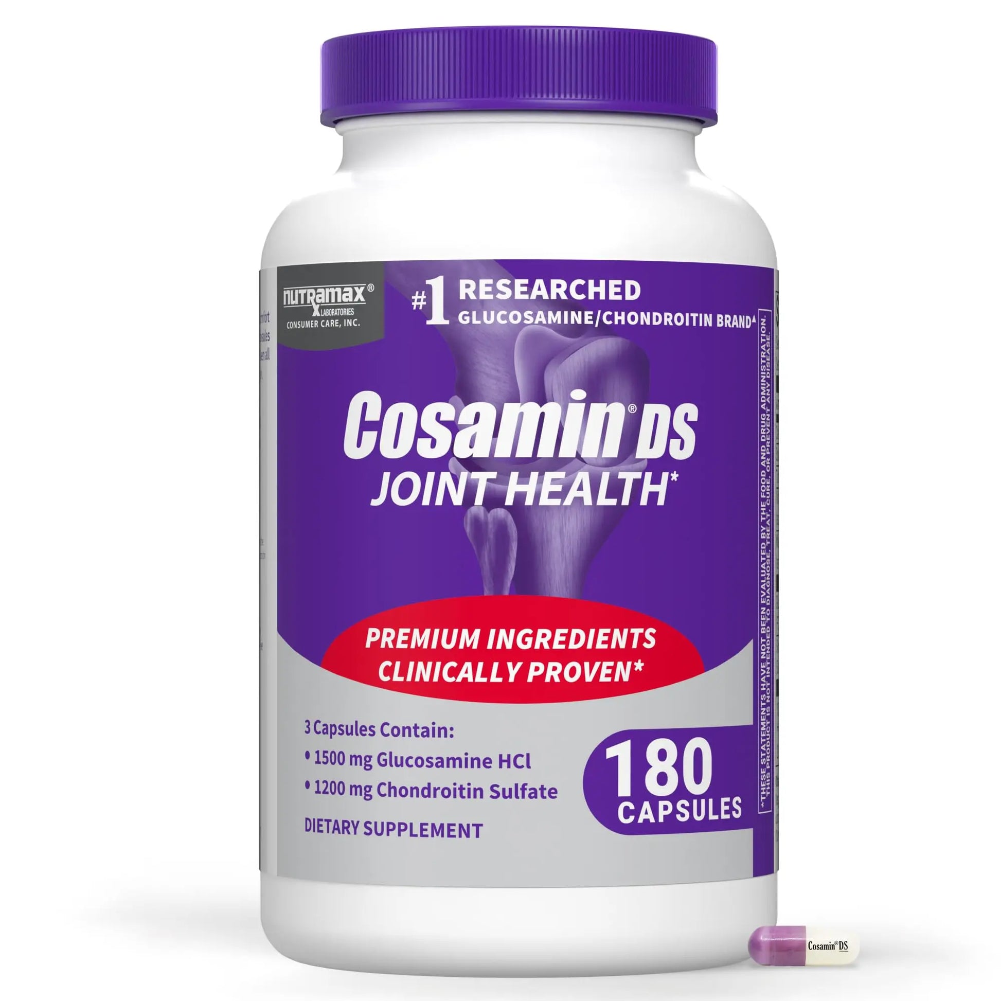 Nutramax Laboratories Cosamin® DS Joint Health Supplement with Glucosamine & Chondroitin for Adult Men & Women, Joint Supplement, 180 Capsules Nutramax Laboratories uk supplements