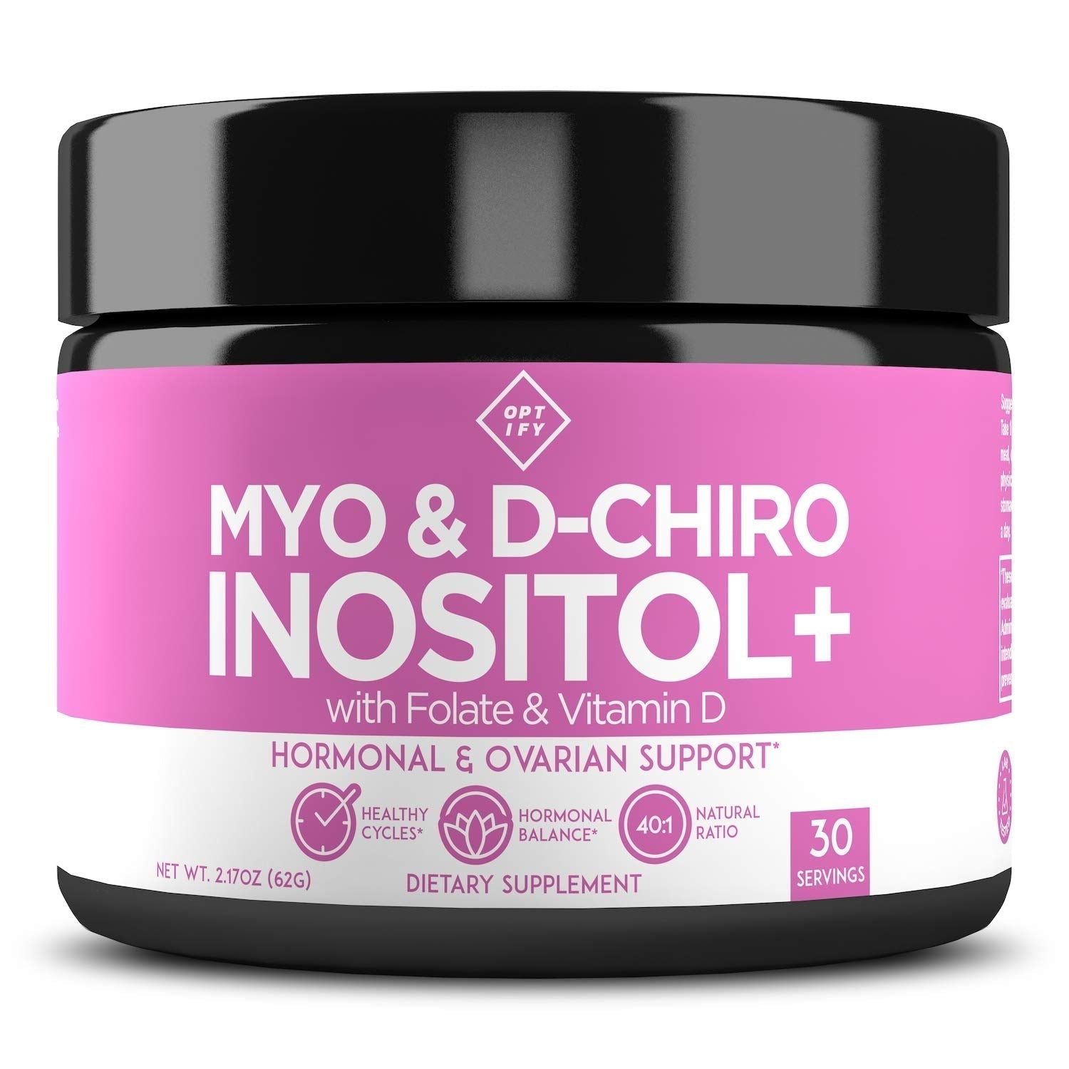 Premium Inositol Supplement - Myo-Inositol and D-Chiro Inositol Powder Plus Folate Optify uk supplements