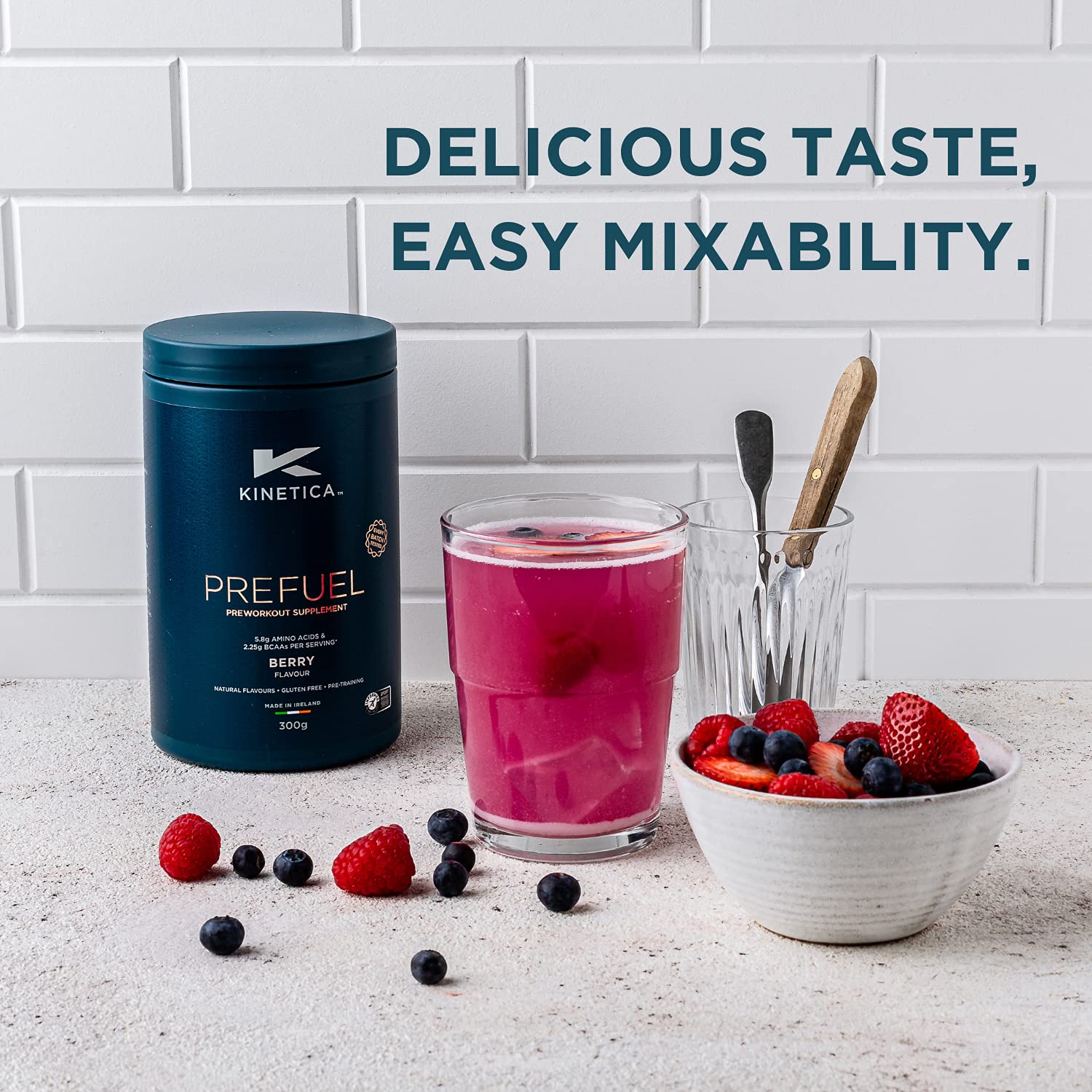 Kinetica PreFuel, Pre Workout, 5.9g Amino Acids & 2.3g BCAA's per Serving, 30 Servings Kinetica uk supplements