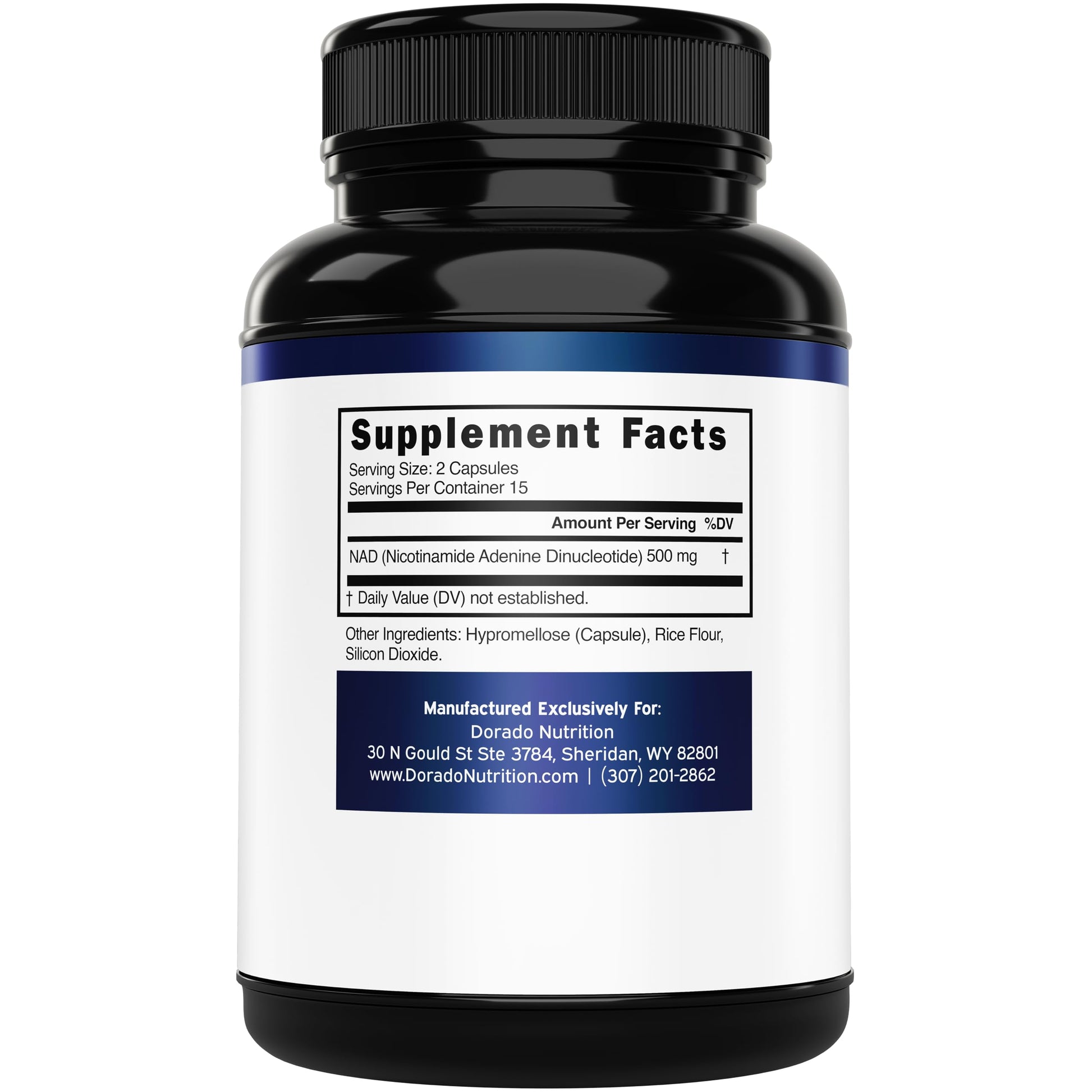 NAD Supplement (500mg of 95% Pure NAD+ Per Serving) NMN Supplement, NAD Nicotinamide Riboside Support (Third Party Tested, Vegan Safe, Non-GMO, No Fillers, & Made in the USA - 30 Vegan Capsules) DORADO NUTRITION uk supplements