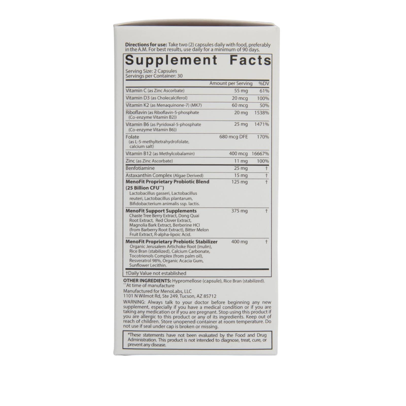 MENOLABS MenoFit - Menopause Supplements for Women - Menopause + Perimenopause Relief MENOLABS uk supplements