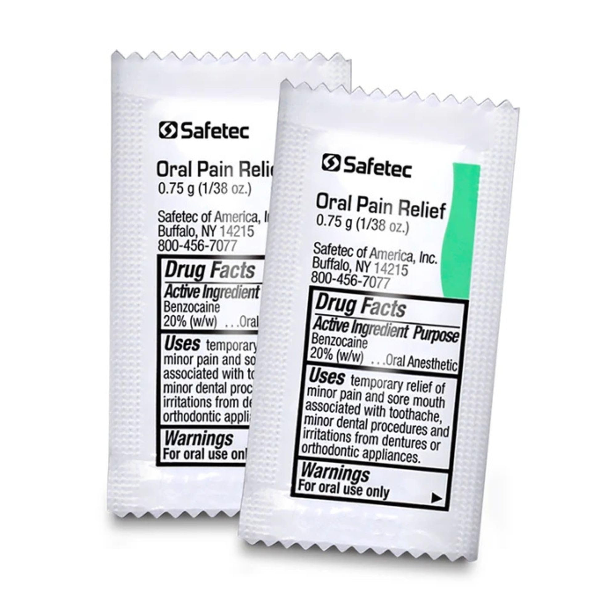 Safetec Oral Pain Relief, .75 g Packets, Box of 144 Safetec uk supplements