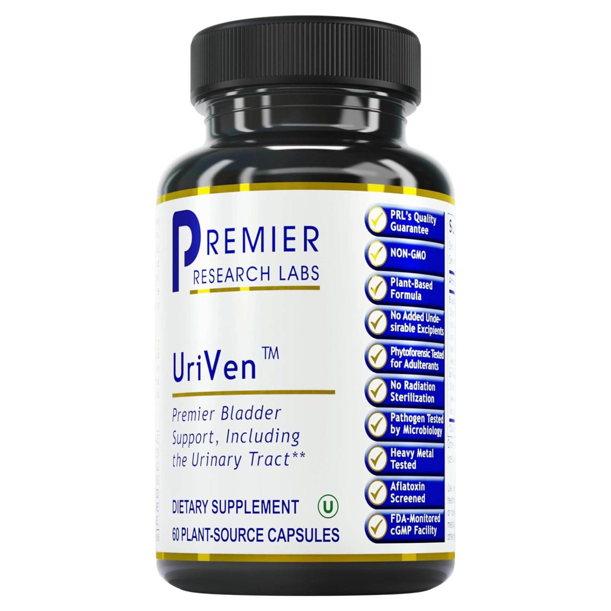Premier Research Labs UriVen - Bladder Health Support for Women & Men, Cranberry Extract & Marshmallow Root, Urinary Relief, Bladder Relief, Bladder Control Supplement - 60 Vegetarian Capsules Premier Research Labs uk supplements