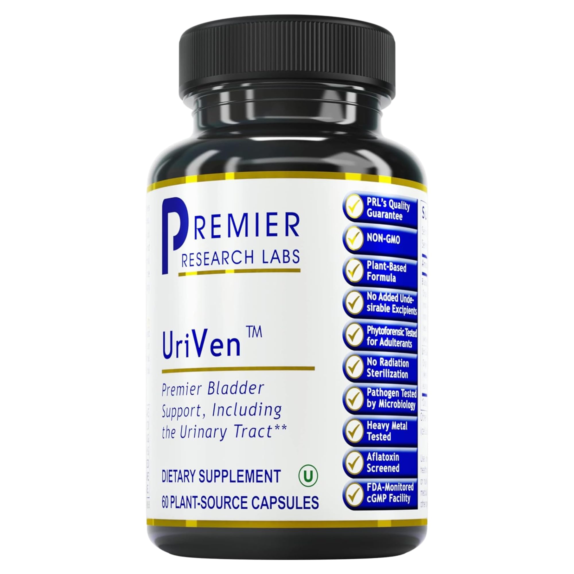 Premier Research Labs UriVen - Bladder Health Support for Women & Men, Cranberry Extract & Marshmallow Root, Urinary Relief, Bladder Relief, Bladder Control Supplement - 60 Vegetarian Capsules Premier Research Labs uk supplements