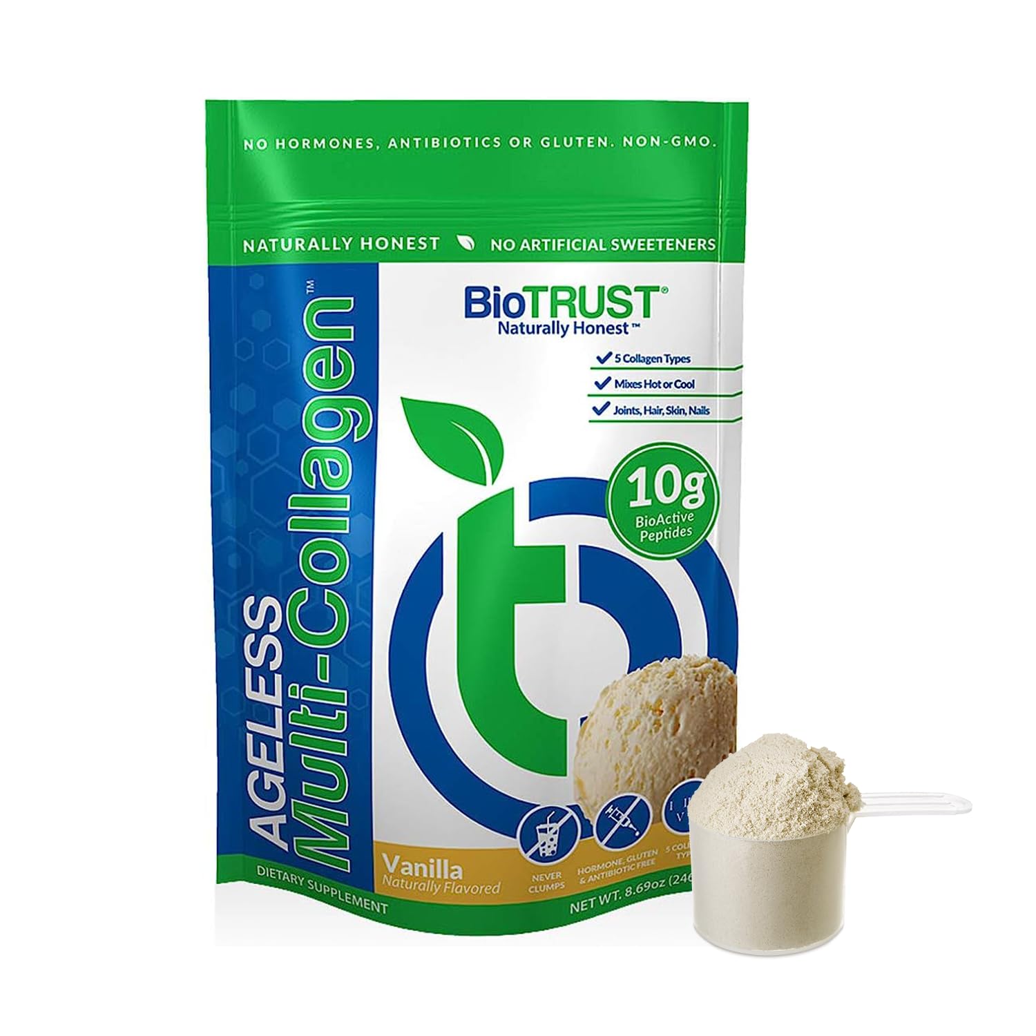 BioTrust Ageless Multi Collagen Peptides Powder – 5 Types (I, II, III, V, X) BioTrust uk supplements