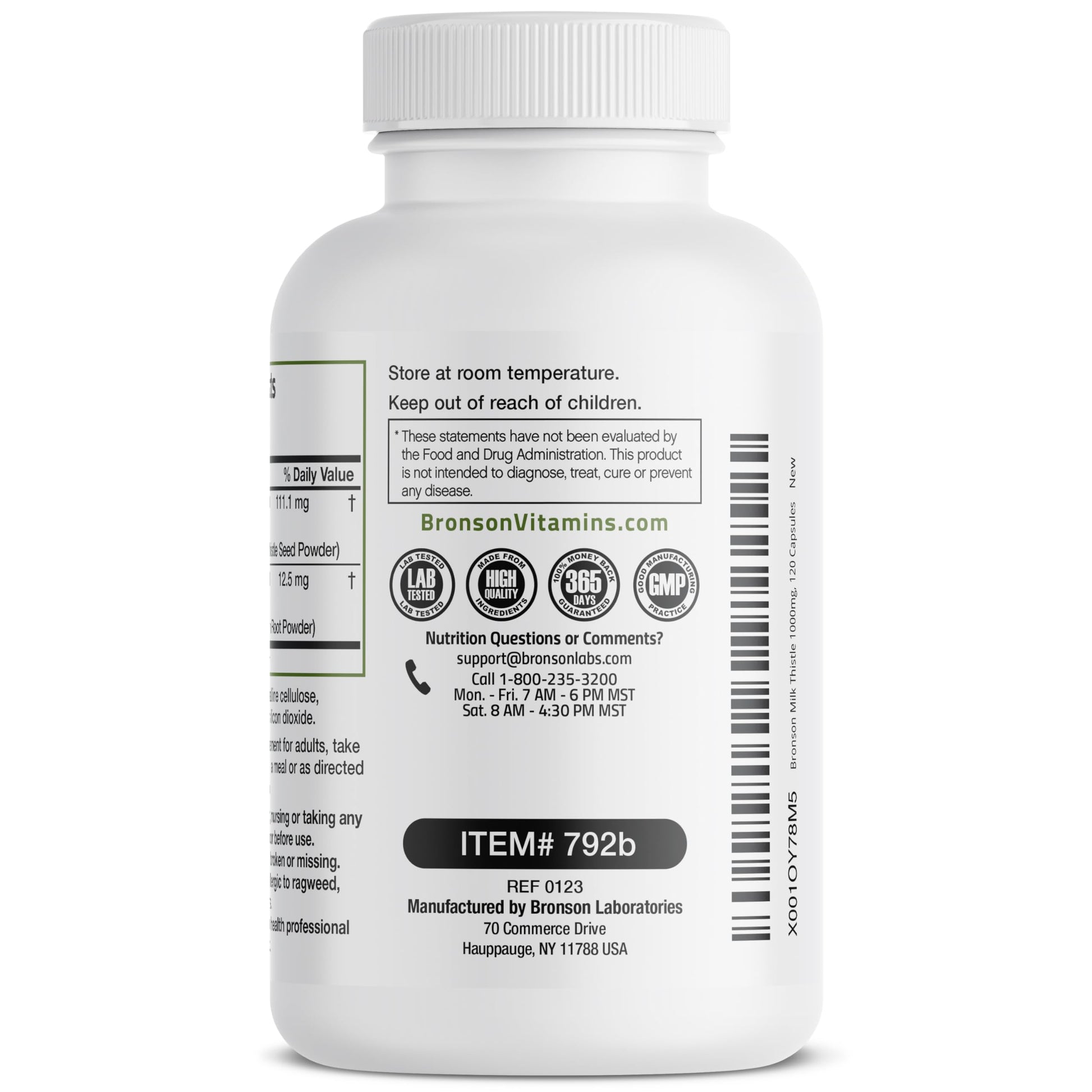Bronson Milk Thistle Silymarin Marianum & Dandelion Root Liver Health Support Bronson uk supplements