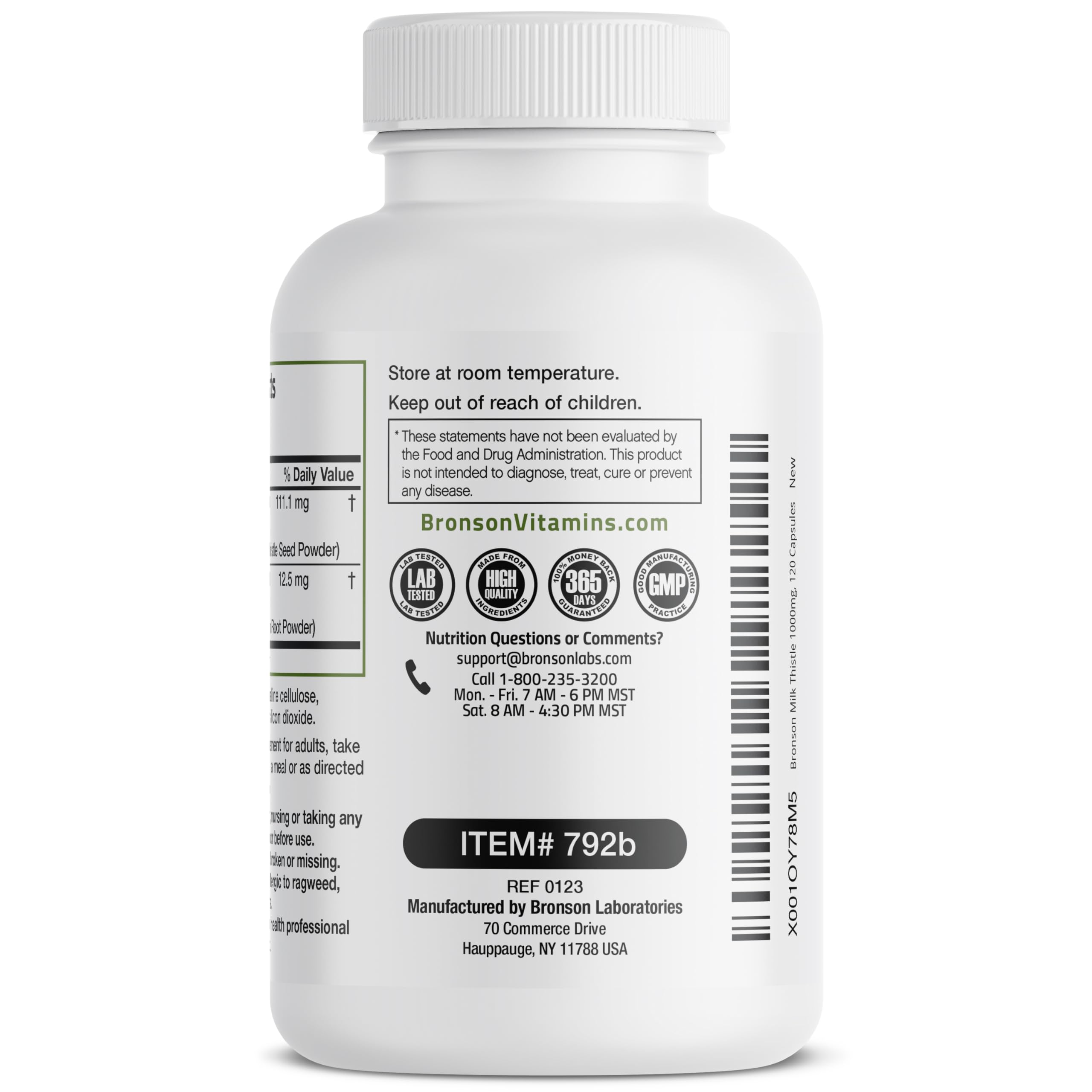 Bronson Milk Thistle Silymarin Marianum & Dandelion Root Liver Health Support Bronson uk supplements