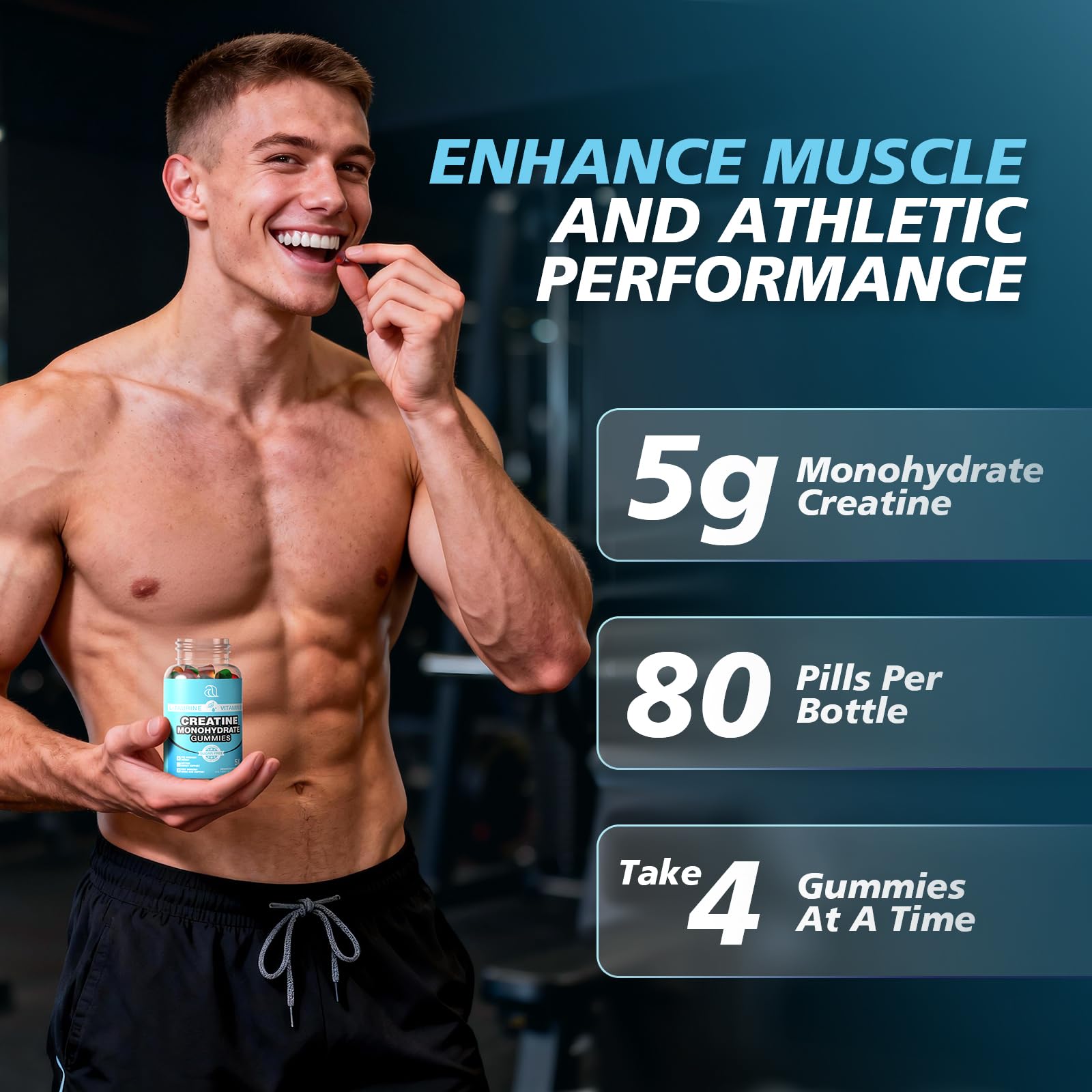 DRZIHOOCH Creatine Gummies for Women & Men - Creatine Monohydrate Gummies Tasty Chewable Supplement, Muscle Support & Energy Boost (2 Pack) DRZIHOOCH uk supplements