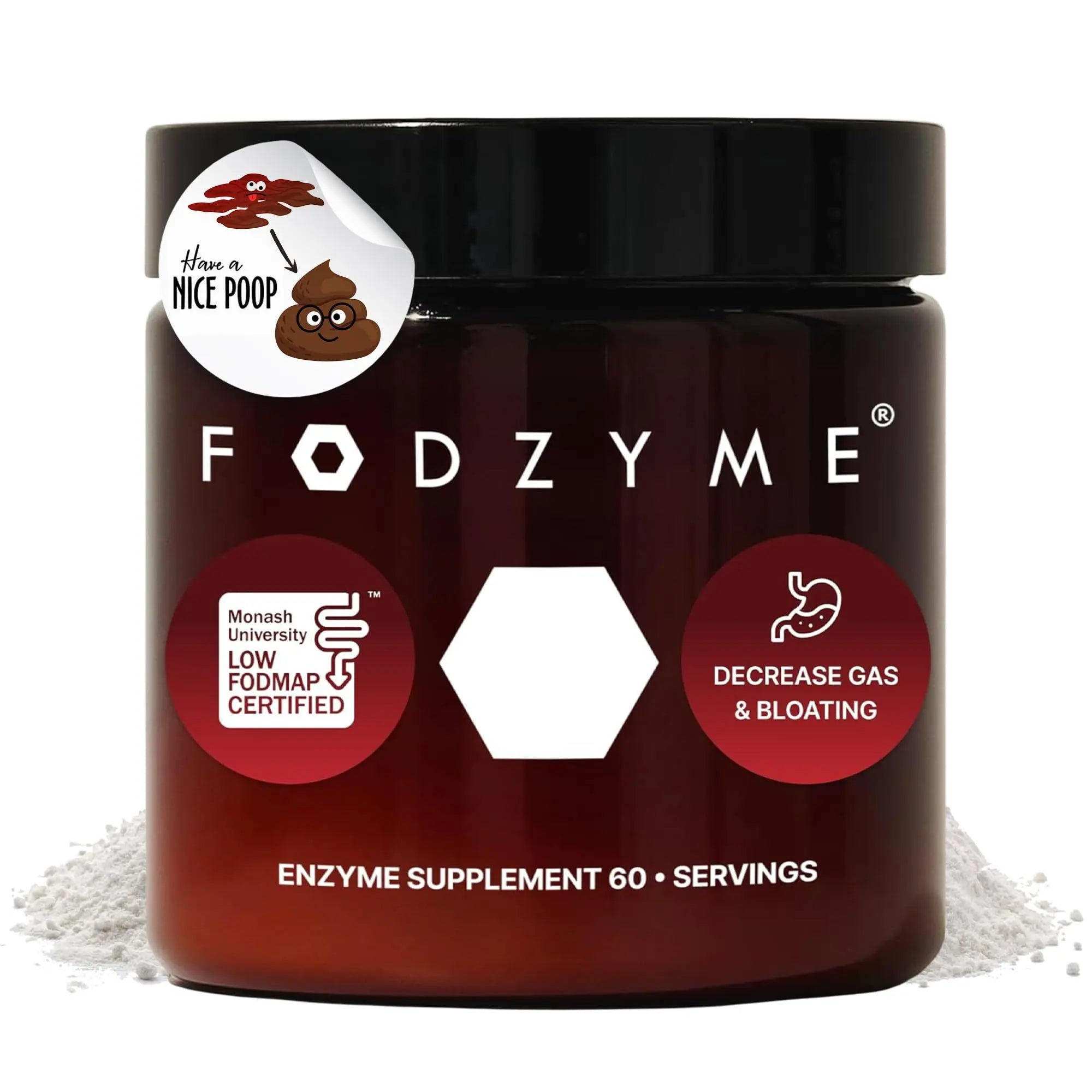 FODZYME® Home Kit Digestive Enzymes for Gut Health, Relief for Bloating, Gas, Constipation, Diarrhea, Abdominal Pain, Low FODMAP, 60 Dose FODZYME uk supplements