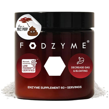 FODZYME® Home Kit Digestive Enzymes for Gut Health, Relief for Bloating, Gas, Constipation, Diarrhea, Abdominal Pain, Low FODMAP, 60 Dose FODZYME uk supplements