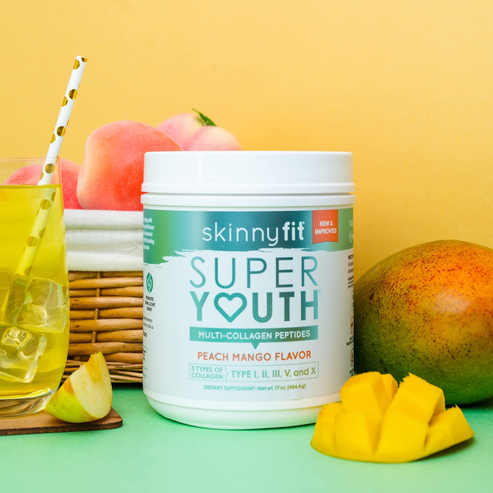 SkinnyFit Super Youth Multi-Collagen Peptides Plus Apple Cider Vinegar, Hyaluronic Acid SkinnyFit uk supplements