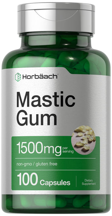 Mastic Gum Capsules 1500mg 100 Count | Non-GMO & Gluten Free | by Horbaach Horbäach uk supplements