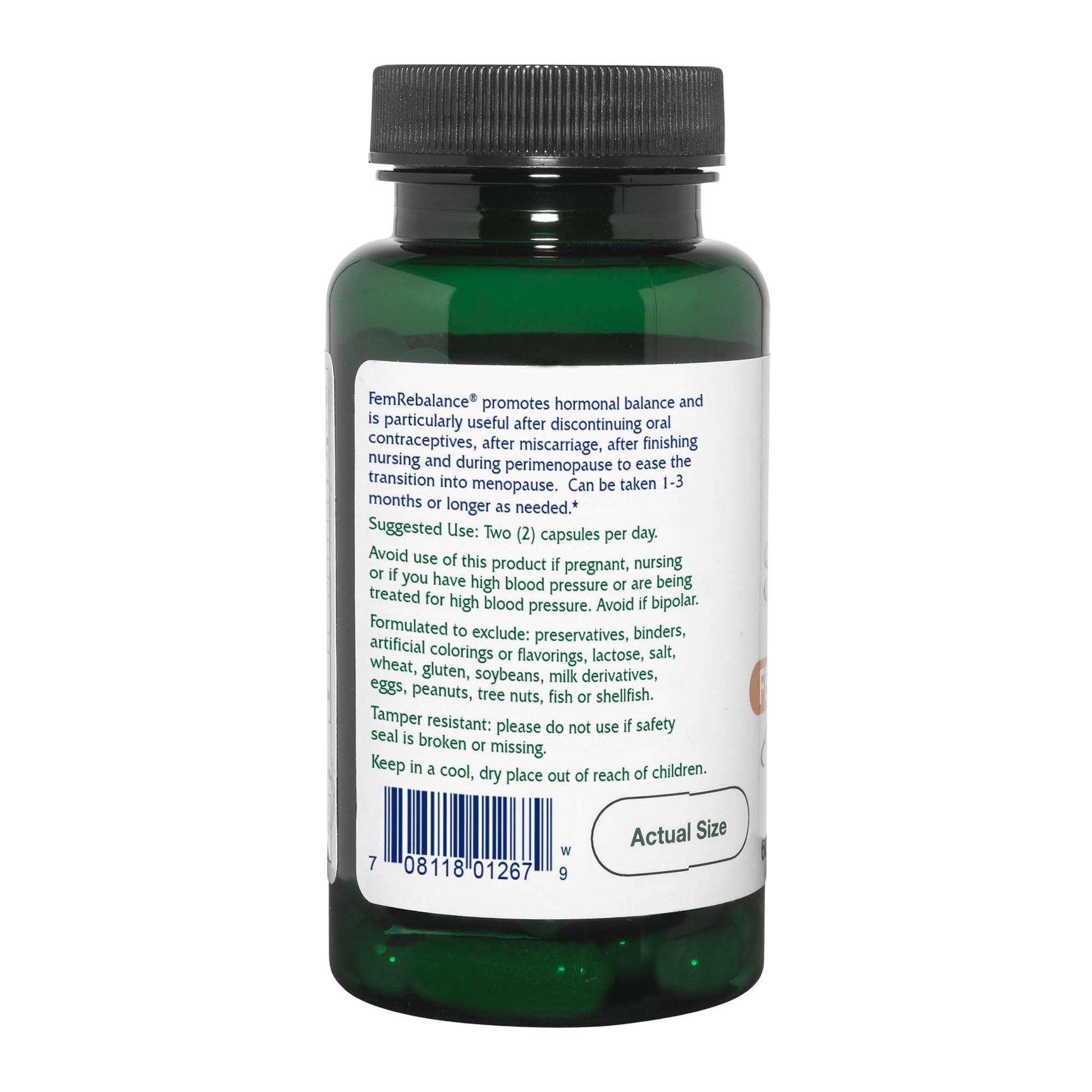 Vitanica FemRebalance, Hormone Balance Support for Women, Vegan, 60 Capsules Vitanica uk supplements