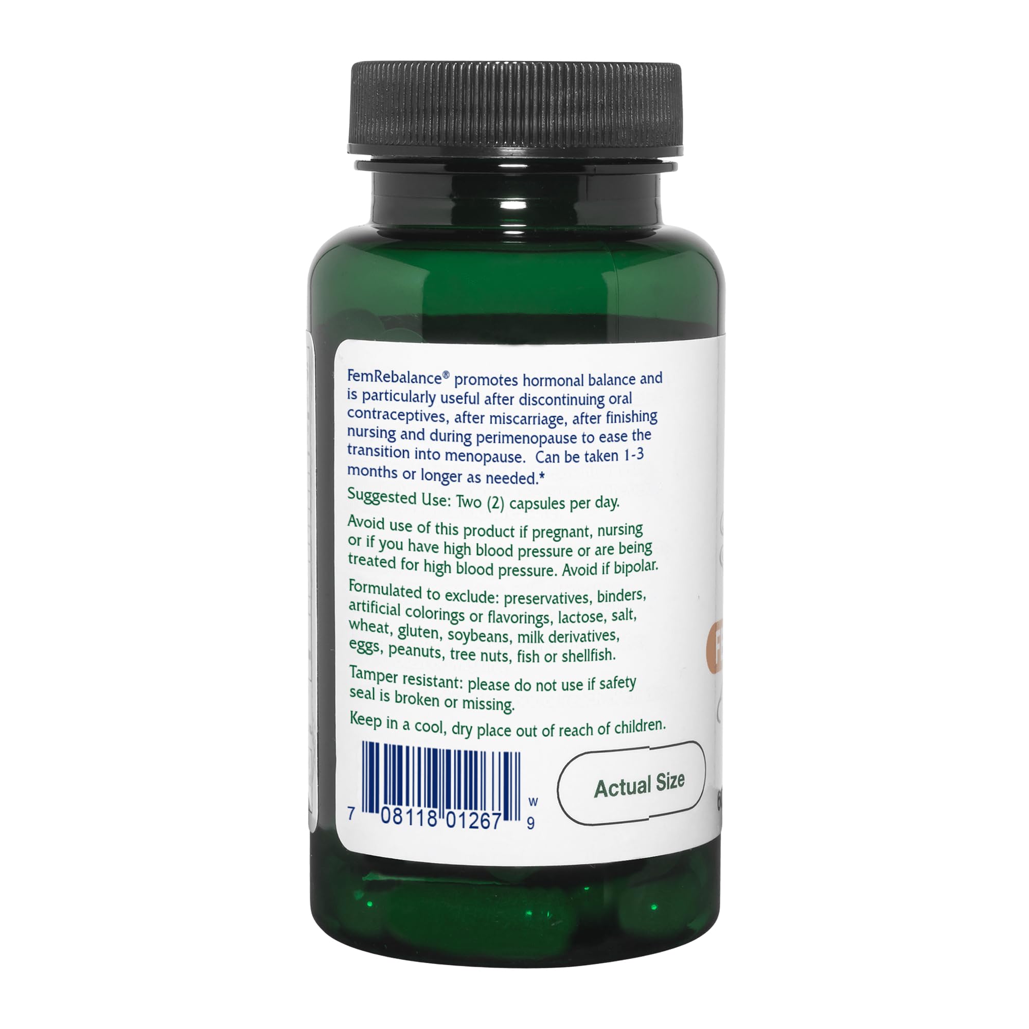 Vitanica FemRebalance, Hormone Balance Support for Women, Vegan, 60 Capsules Vitanica uk supplements