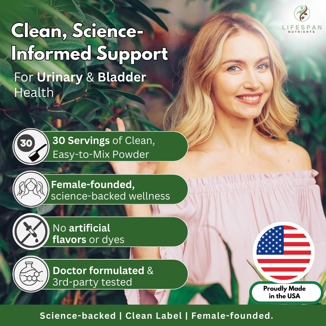 LifeSpan Nutrients D Mannose with Cranberry and Probiotics Powder Supports Urinary Tract and Bladder Health Easy Mix Drink Vegan Gluten Free 30 Servings LifeSpan Nutrients uk supplements