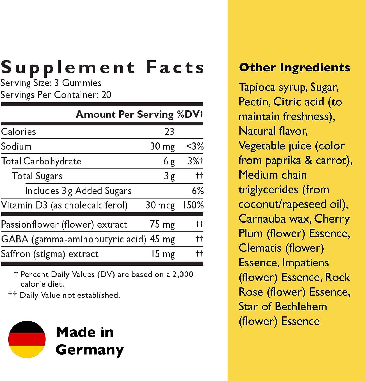 RESCUE Bach Plus Mood & Stress Support Gummies, Daytime Dietary Supplement with Passionflower, GABA, Saffron & Vitamin D, Natural Orange Flavor, Vegan & Gluten-Free, 3 Pack, 180 Count Total RESCUE uk supplements