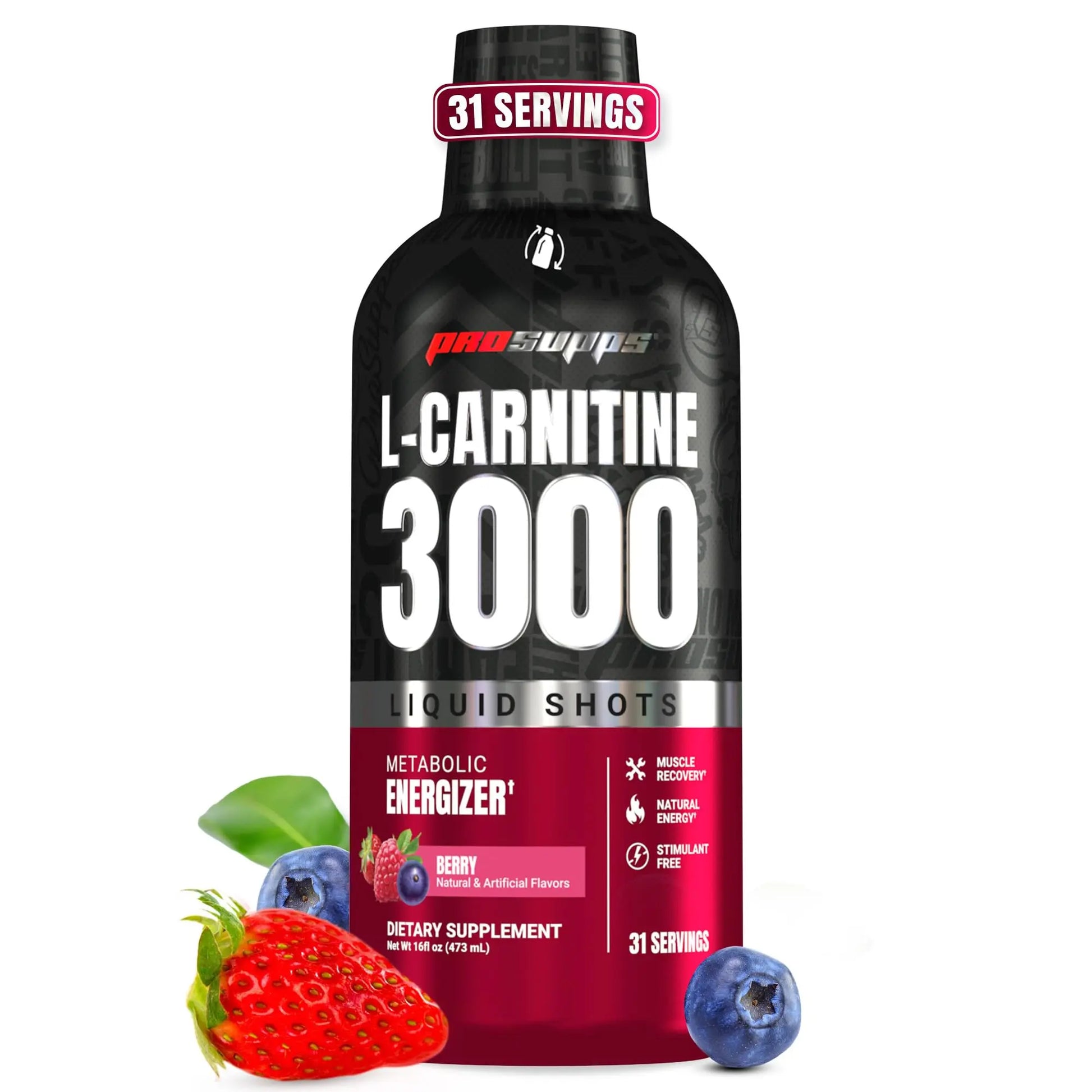 ProSupps L-Carnitine Liquid 3000, Stimulant-Free Liquid Shots for Men & Women - Clean Workout Drink for Energy, Performance & Muscle Recovery ProSupps uk supplements