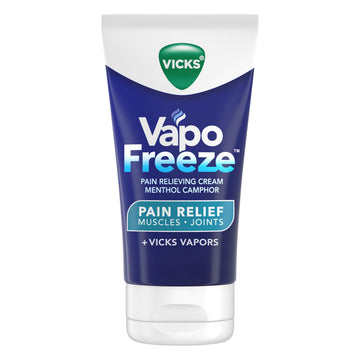 Vicks VapoFreeze Topical Pain Cream 3.0oz, Maximum Strength Menthol+ for Muscle Pain Relief, Joint Pain Relief, Knee Pain Relief, Back Pain Relief, Cream for Pain Relief, Topical Pain Relief Vicks uk supplements