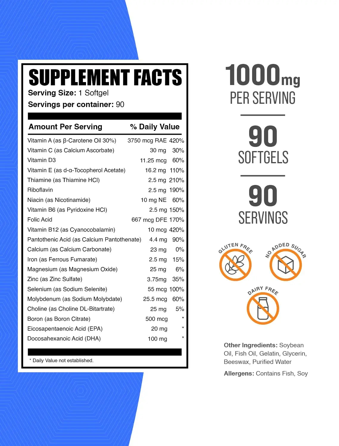 BulkSupplements.com Multivitamin for Men Softgels - Daily Multivitamin, Multimineral Supplement, with Fish Oil BulkSupplements uk supplements