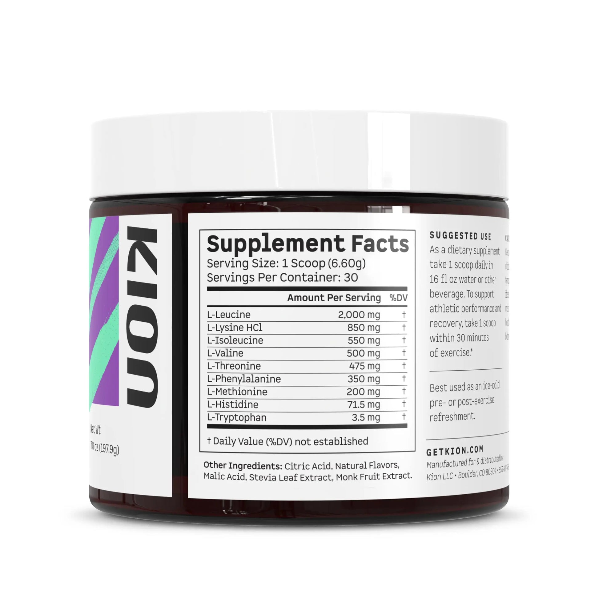 Kion Aminos - Essential Amino Acids Supplement, Essential Amino Acids Powder for Muscle Recovery, BCAA EAA No Caffeine, Amino Acid Powder, Essential Amino Energy - 30 Servings, Mixed Berry Kion uk supplements