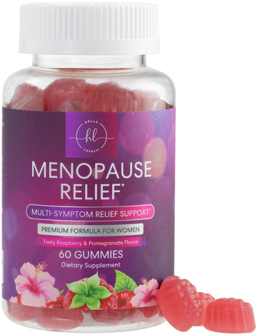 Menopause Supplements for Women - Complete Natural Mild Hot Flashes & Night Sweats Support, Multi Benefit Menopause Relief Gummy, Support for Balance & Energy, Gluten-Free & Non-GMO - 60 Gummies Hello Lovely! uk supplements